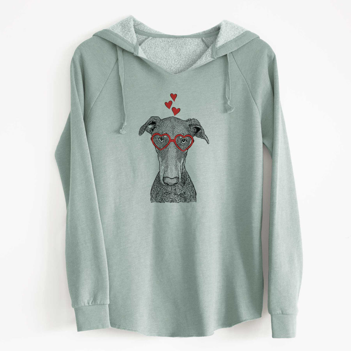 Valentine Princess Fiona the Doberman Pinscher - Cali Wave Hooded Sweatshirt