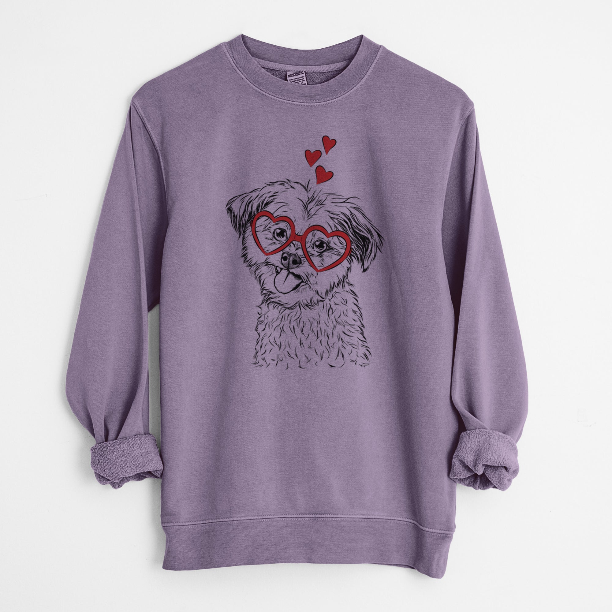 Valentine Puff the Malshi - Unisex Pigment Dyed Crew Sweatshirt