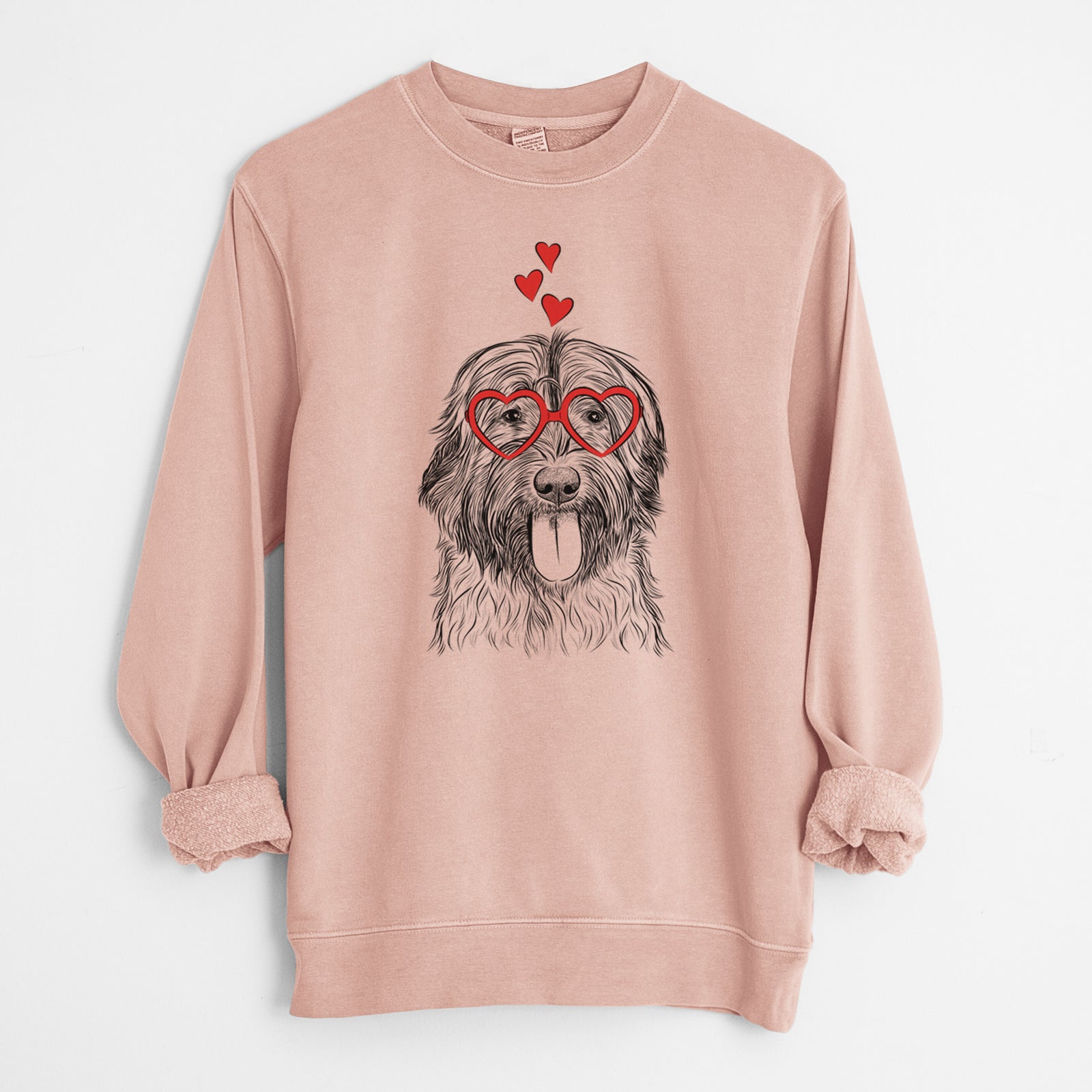 Valentine Puig the Catalan Sheepdog - Unisex Pigment Dyed Crew Sweatshirt