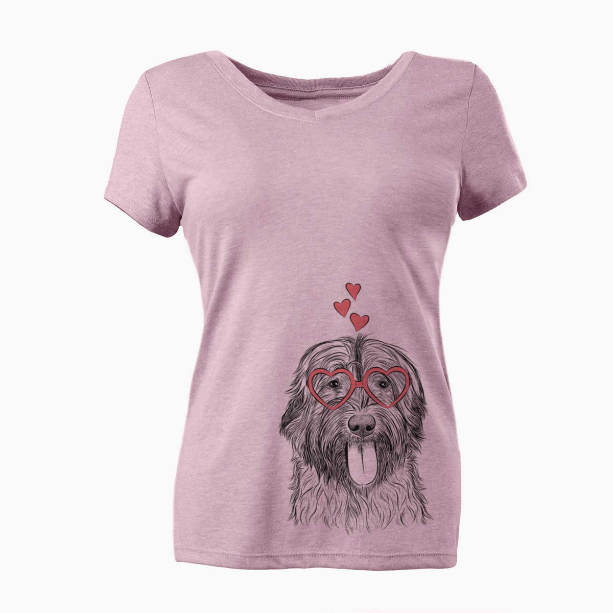 Valentine Puig the Catalan Sheepdog - Women's V-neck Shirt