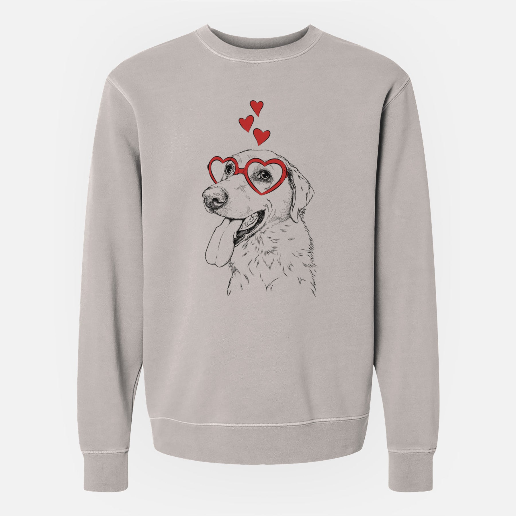 Valentine Purl the British Lab - Unisex Pigment Dyed Crew Sweatshirt