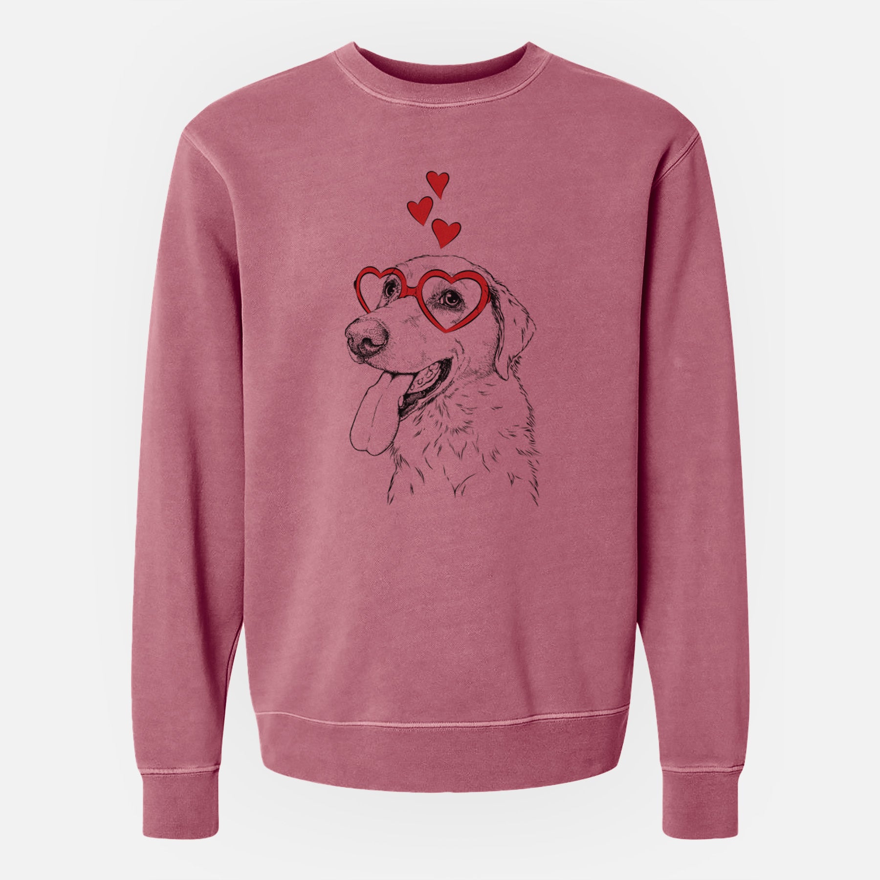 Valentine Purl the British Lab - Unisex Pigment Dyed Crew Sweatshirt