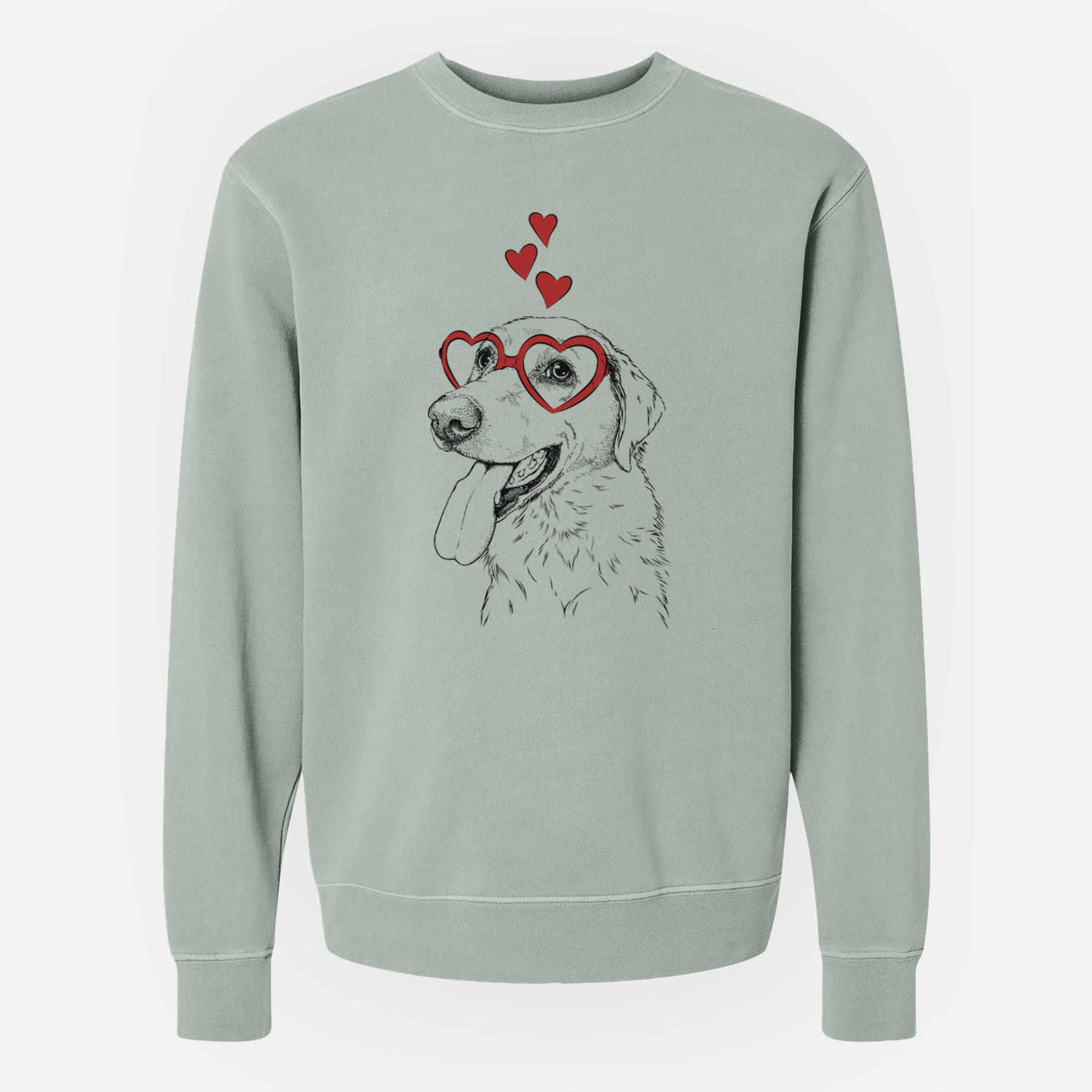 Valentine Purl the British Lab - Unisex Pigment Dyed Crew Sweatshirt