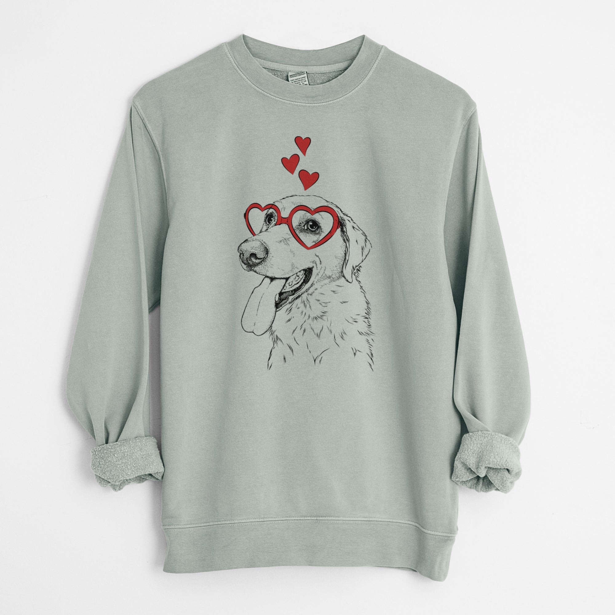 Valentine Purl the British Lab - Unisex Pigment Dyed Crew Sweatshirt