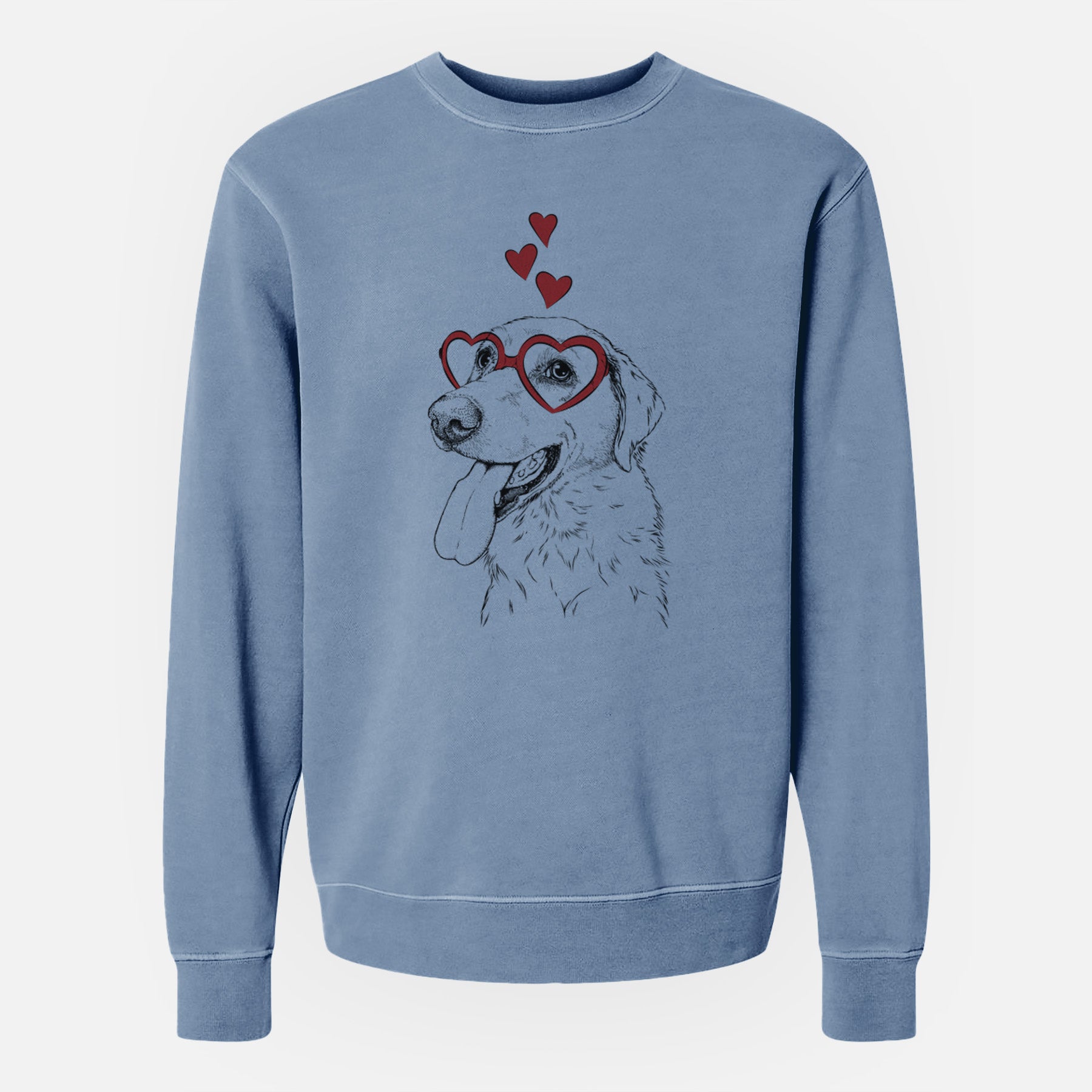 Valentine Purl the British Lab - Unisex Pigment Dyed Crew Sweatshirt