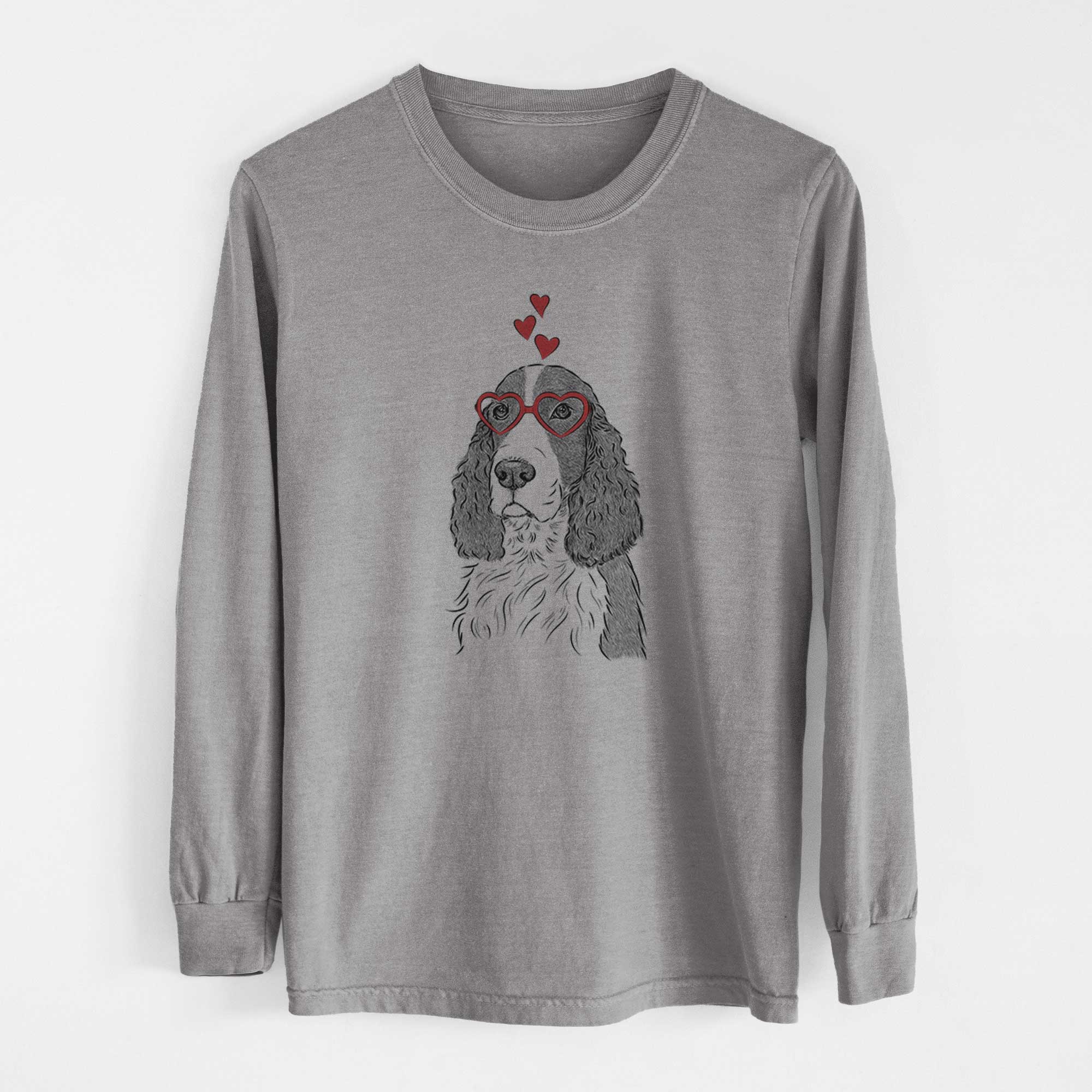 Valentine Quincy the English Springer Spaniel - Heavyweight 100% Cotton Long Sleeve