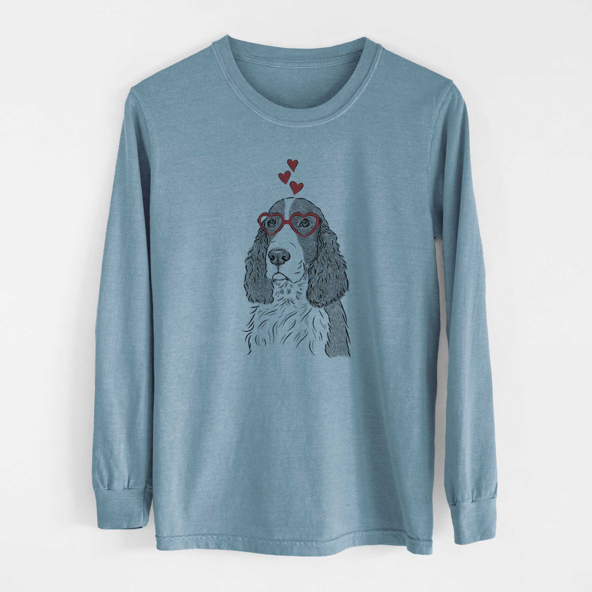 Valentine Quincy the English Springer Spaniel - Heavyweight 100% Cotton Long Sleeve