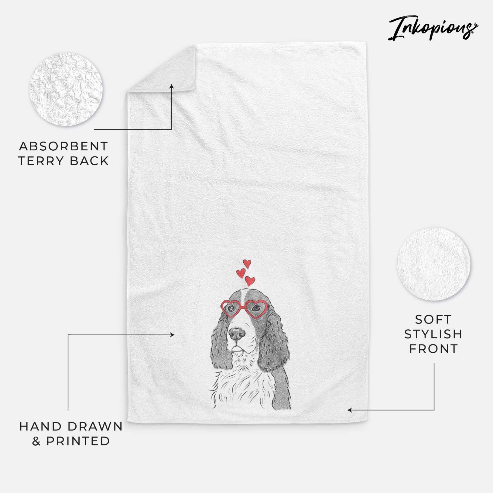 Quincy the English Springer Spaniel Decorative Hand Towel