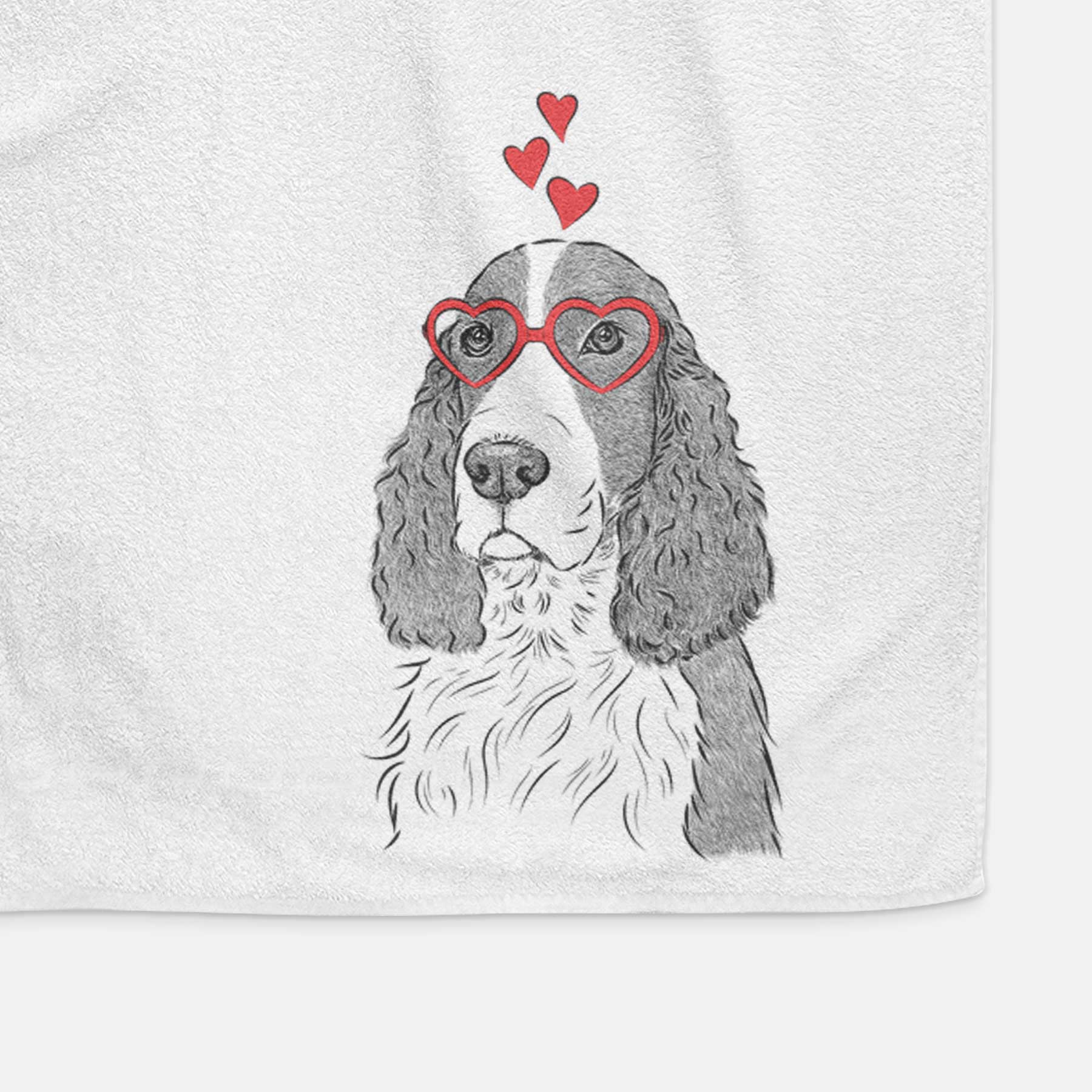 Quincy the English Springer Spaniel Decorative Hand Towel