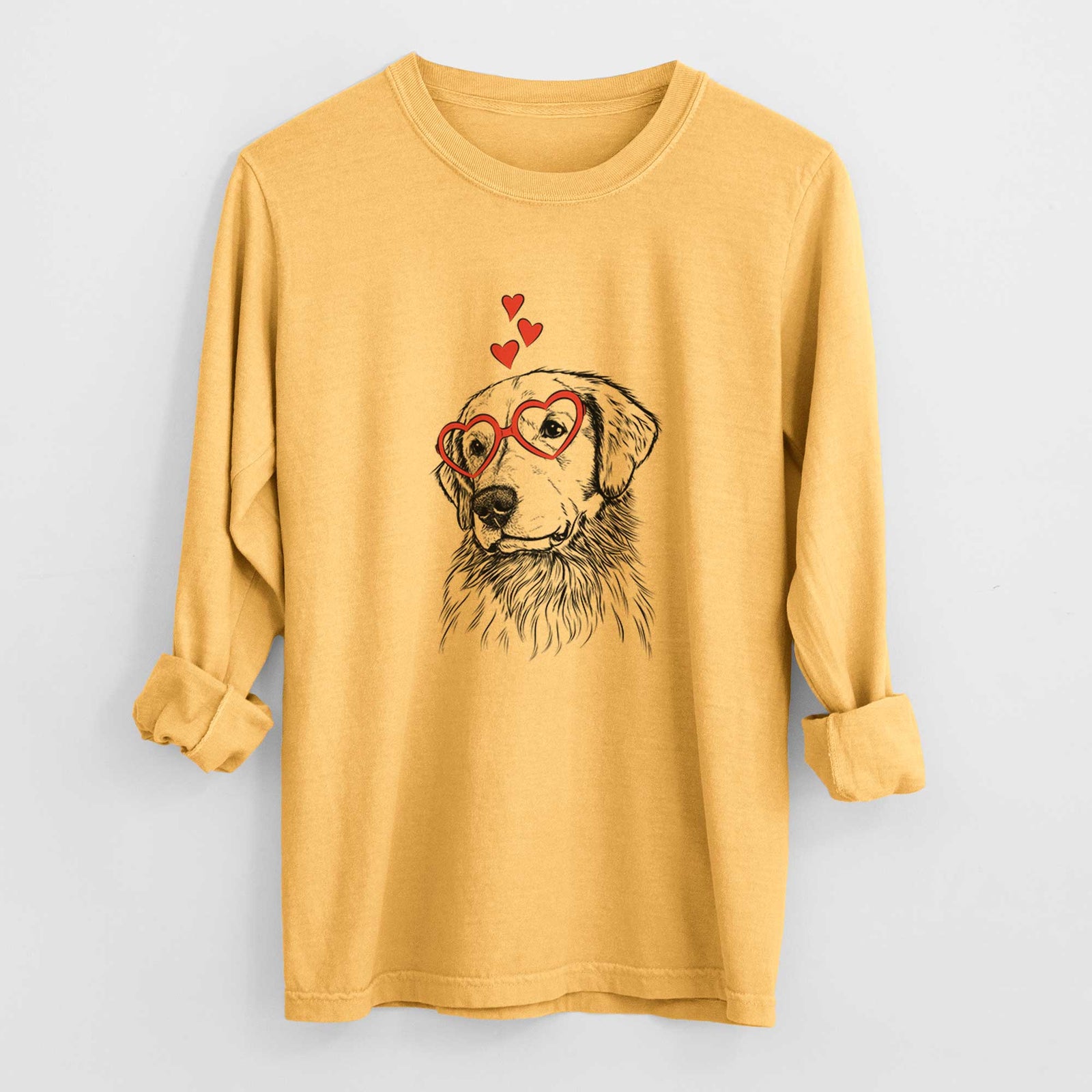 Valentine Quinn the Golden Retriever - Heavyweight 100% Cotton Long Sleeve
