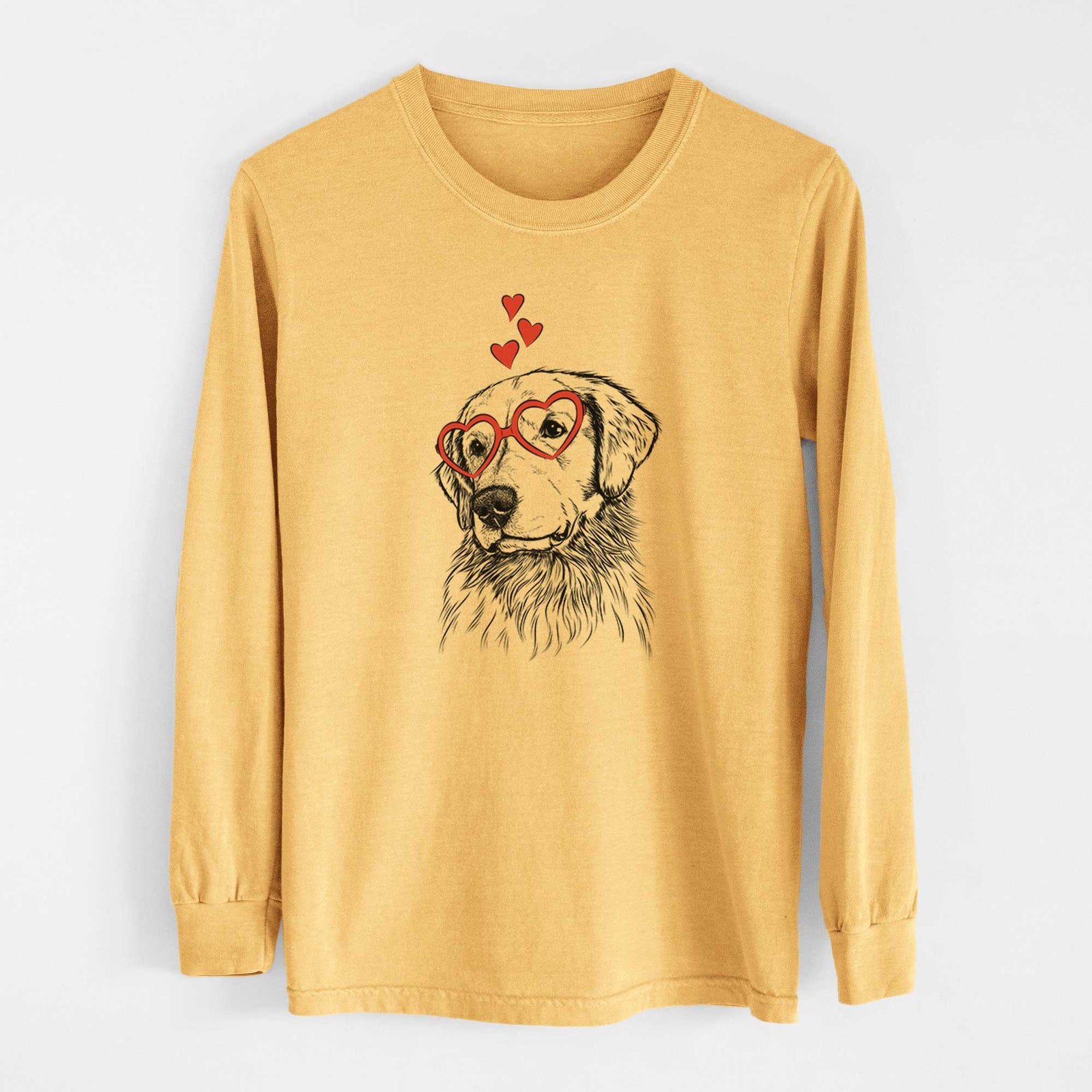 Valentine Quinn the Golden Retriever - Heavyweight 100% Cotton Long Sleeve