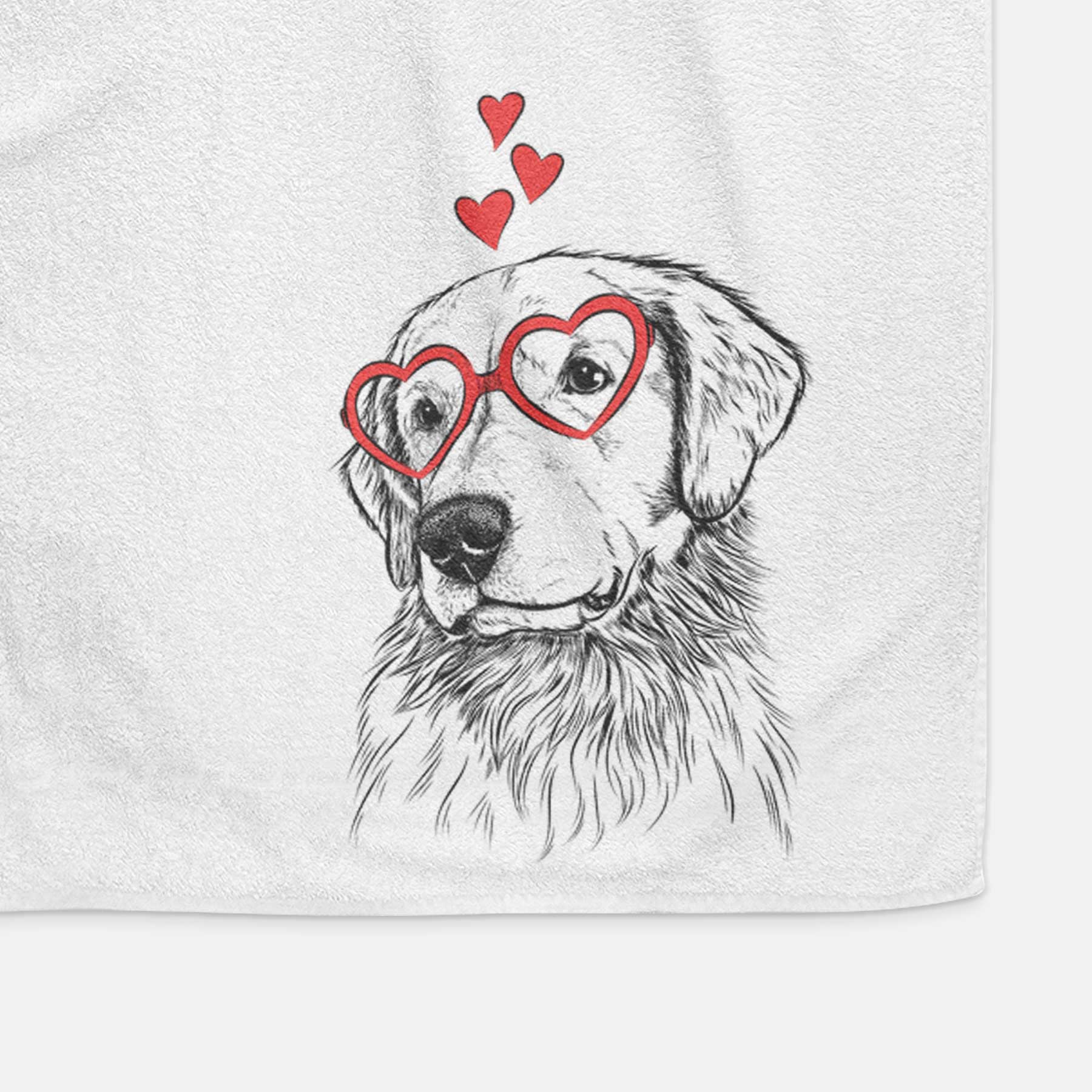 Quinn the Golden Retriever Decorative Hand Towel