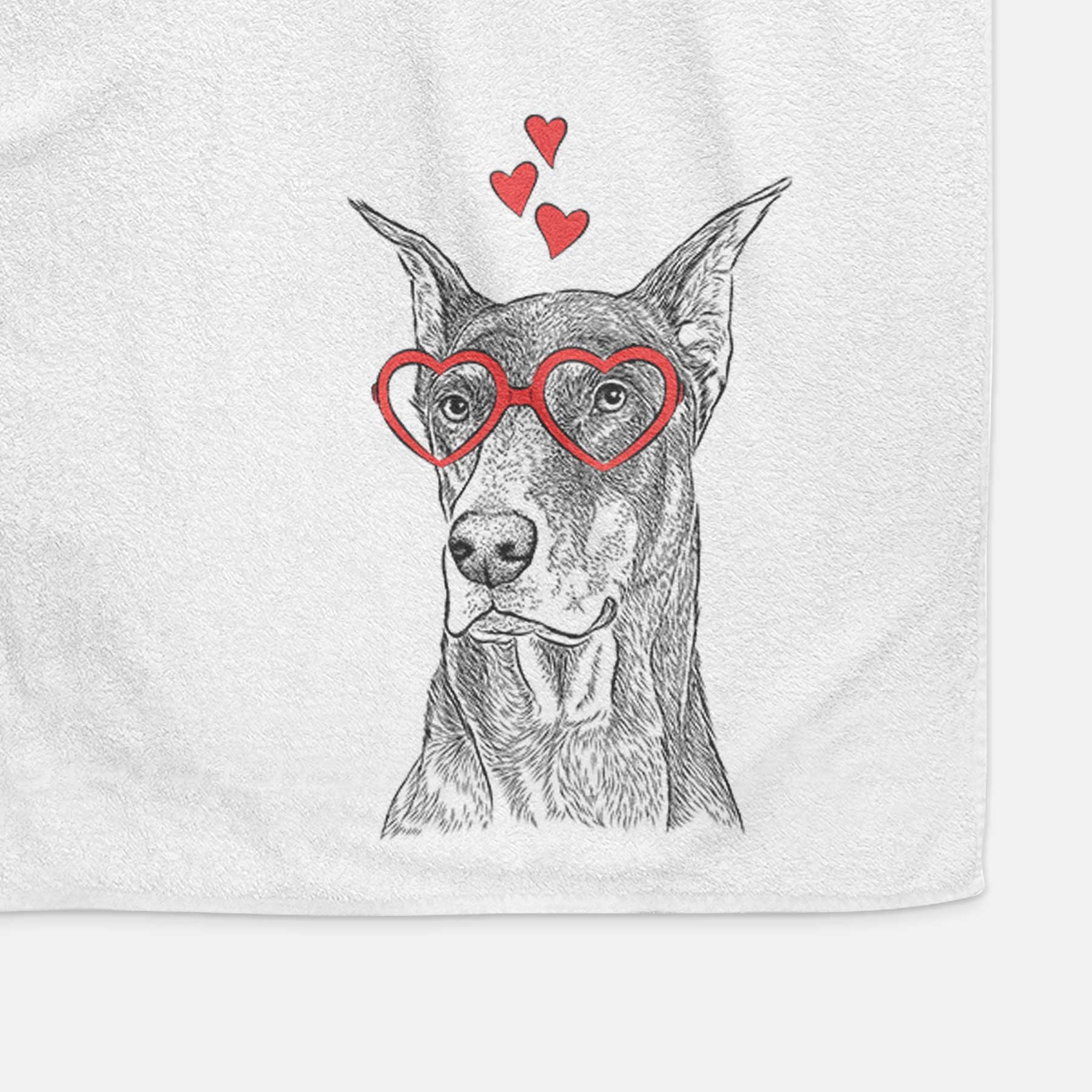 RJ the Doberman Pinscher Decorative Hand Towel