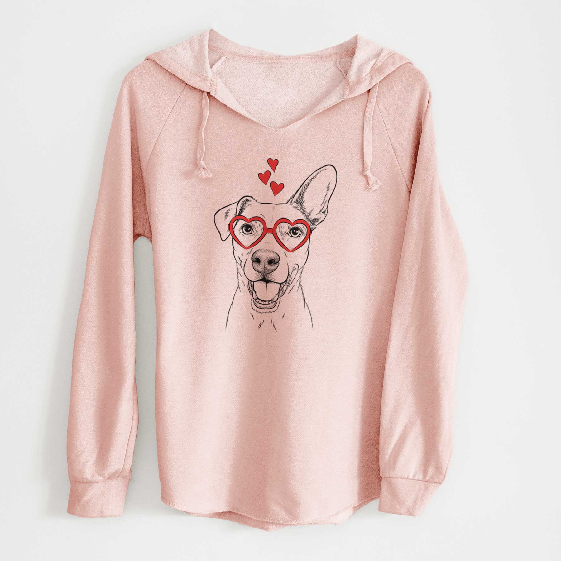 Valentine Radar the Pitbull Mix - Cali Wave Hooded Sweatshirt