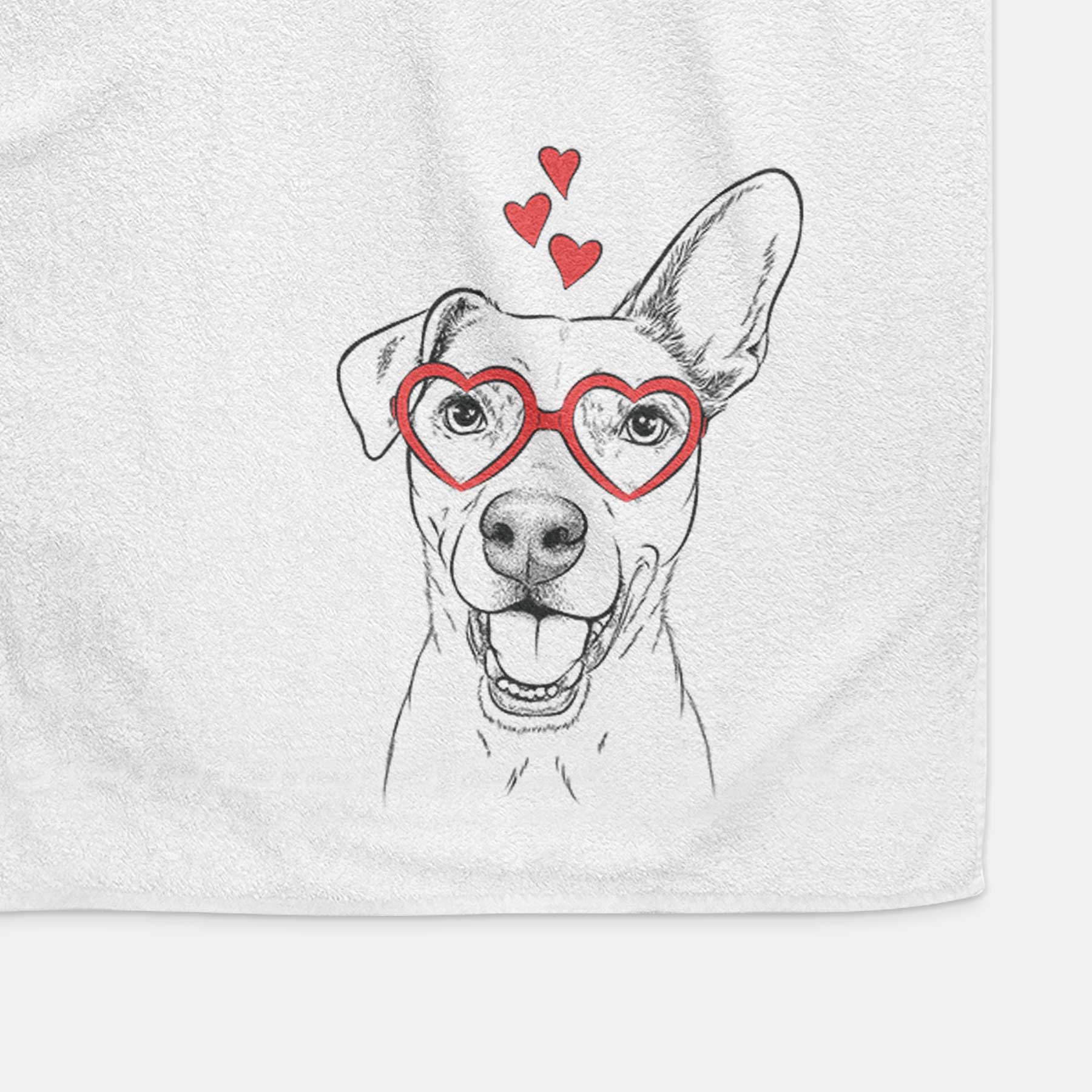 Radar the Pitbull Mix Decorative Hand Towel