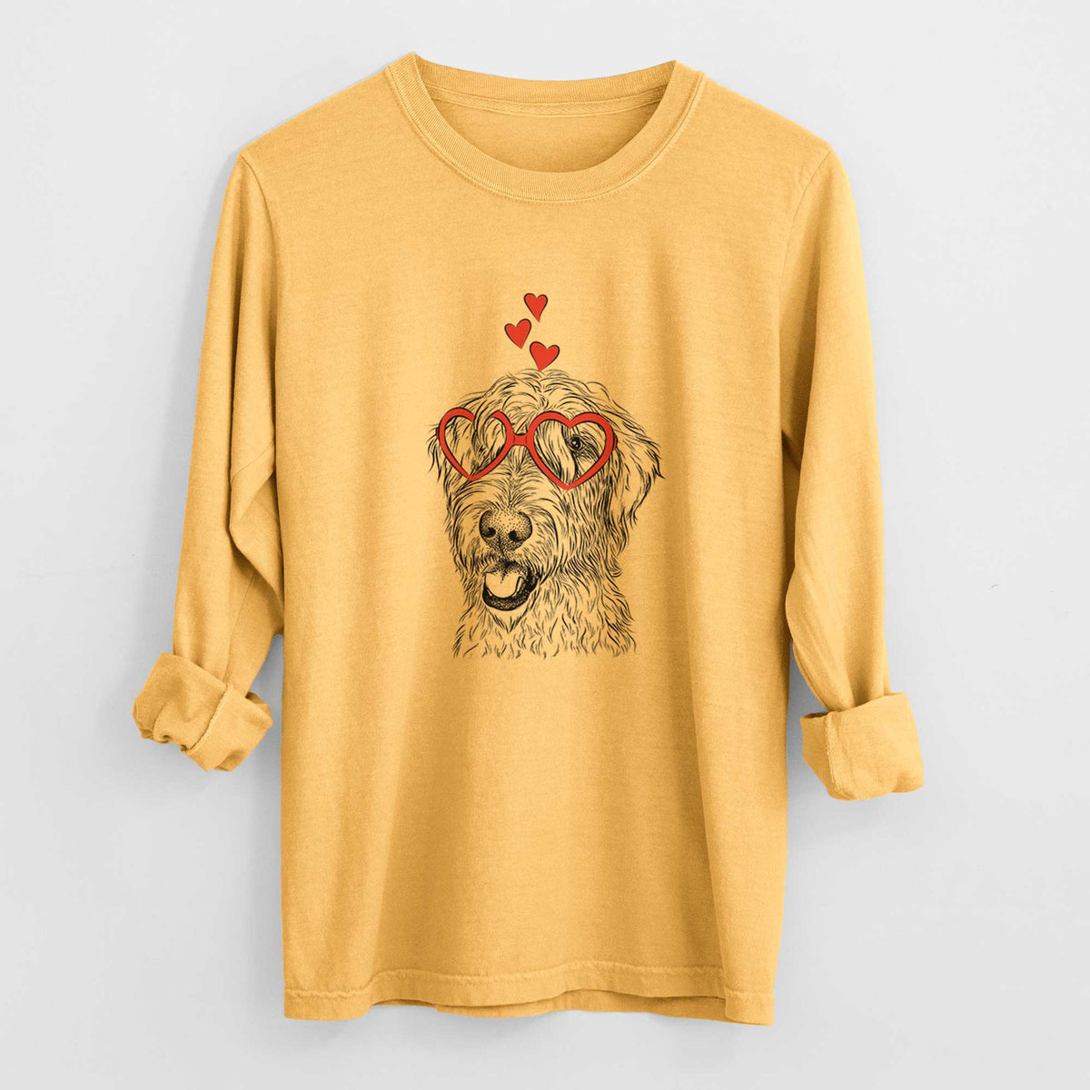 Valentine Ragnar the Irish Wolfhound - Heavyweight 100% Cotton Long Sleeve