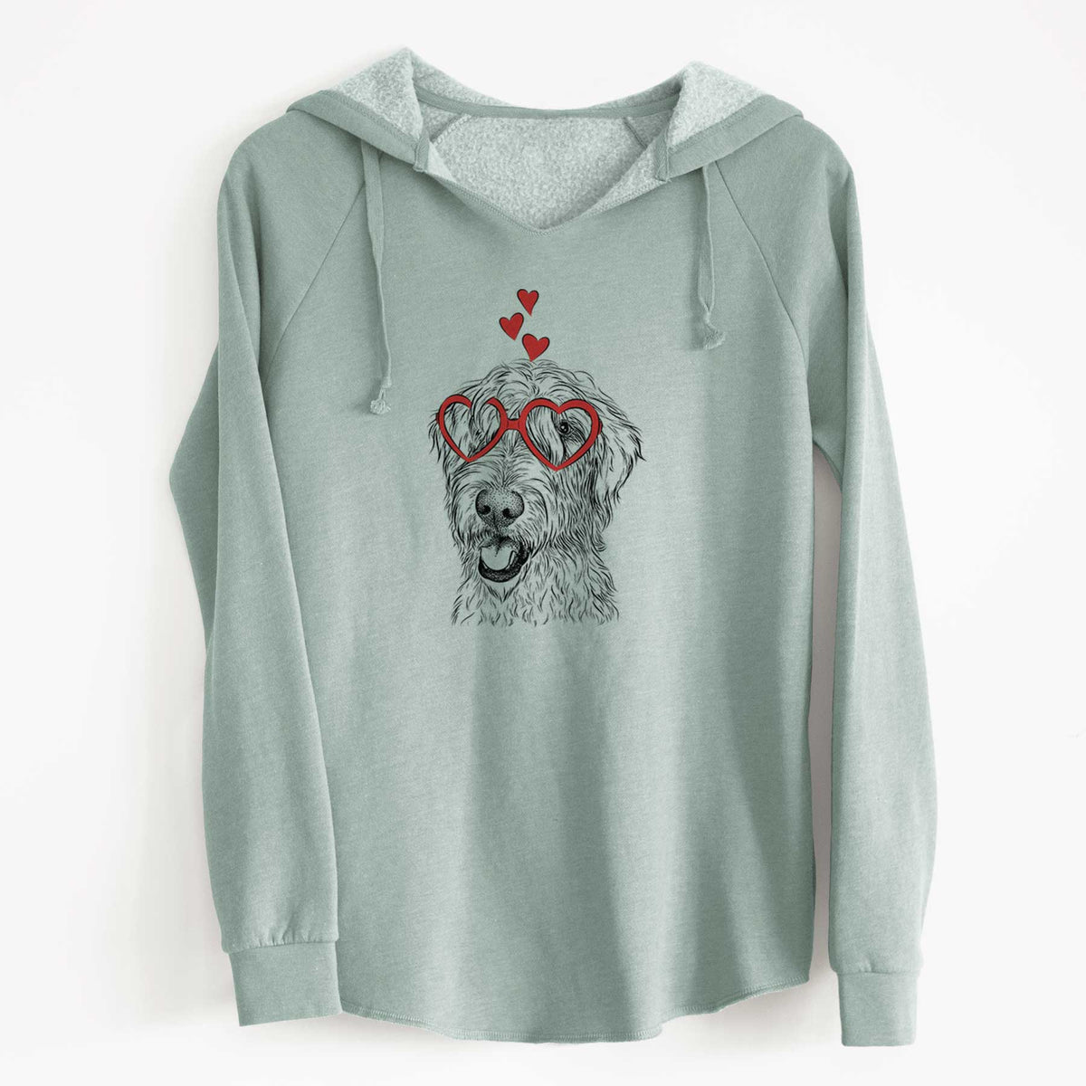 Valentine Ragnar the Irish Wolfhound - Cali Wave Hooded Sweatshirt