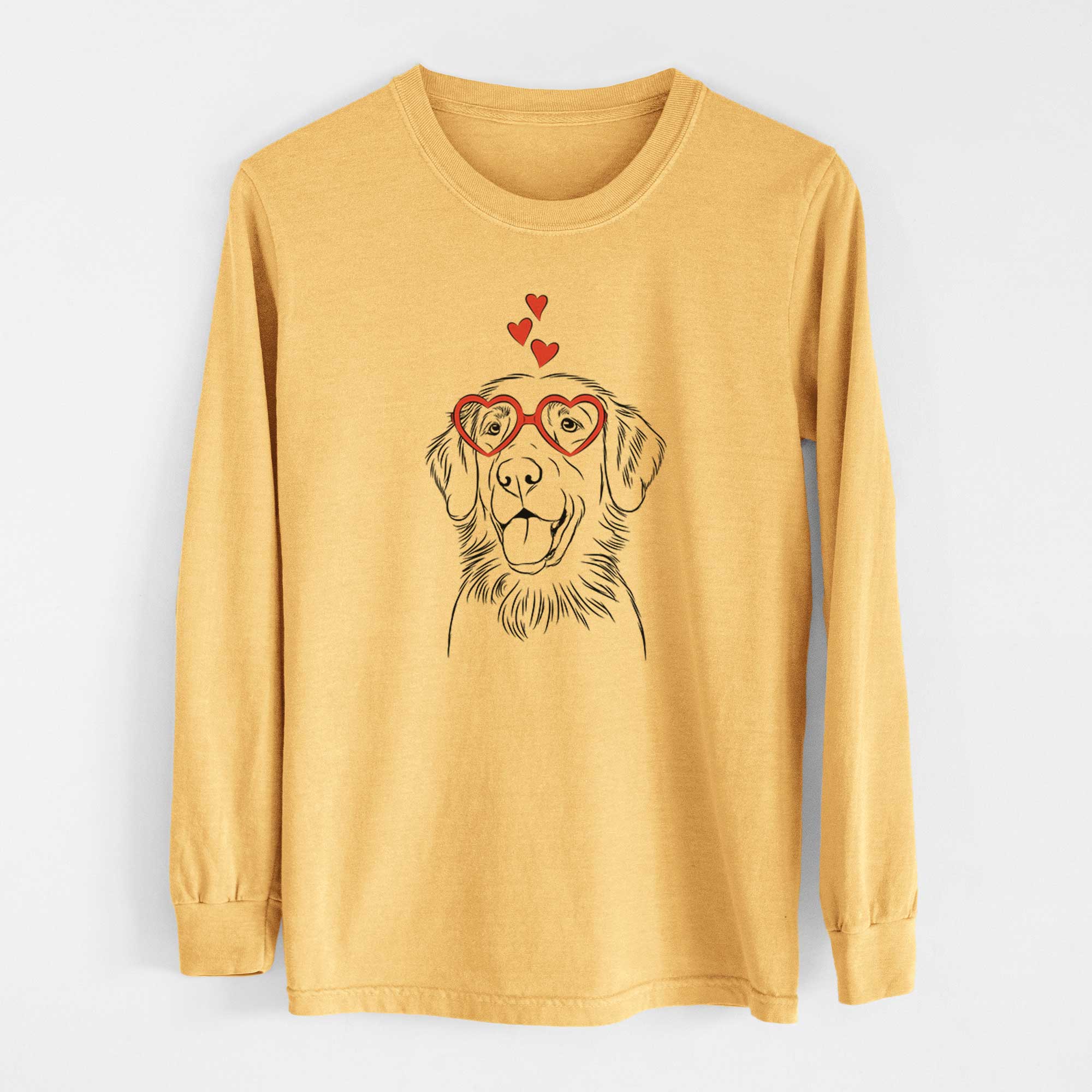 Valentine Raisin the Flat Coated Retriever - Heavyweight 100% Cotton Long Sleeve