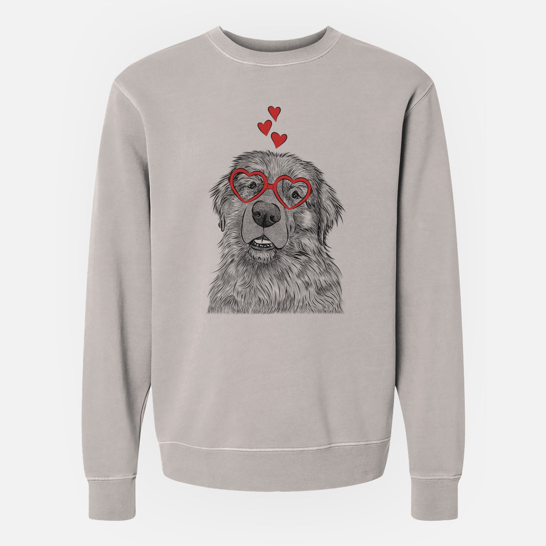 Valentine Ralph the Leonberger - Unisex Pigment Dyed Crew Sweatshirt