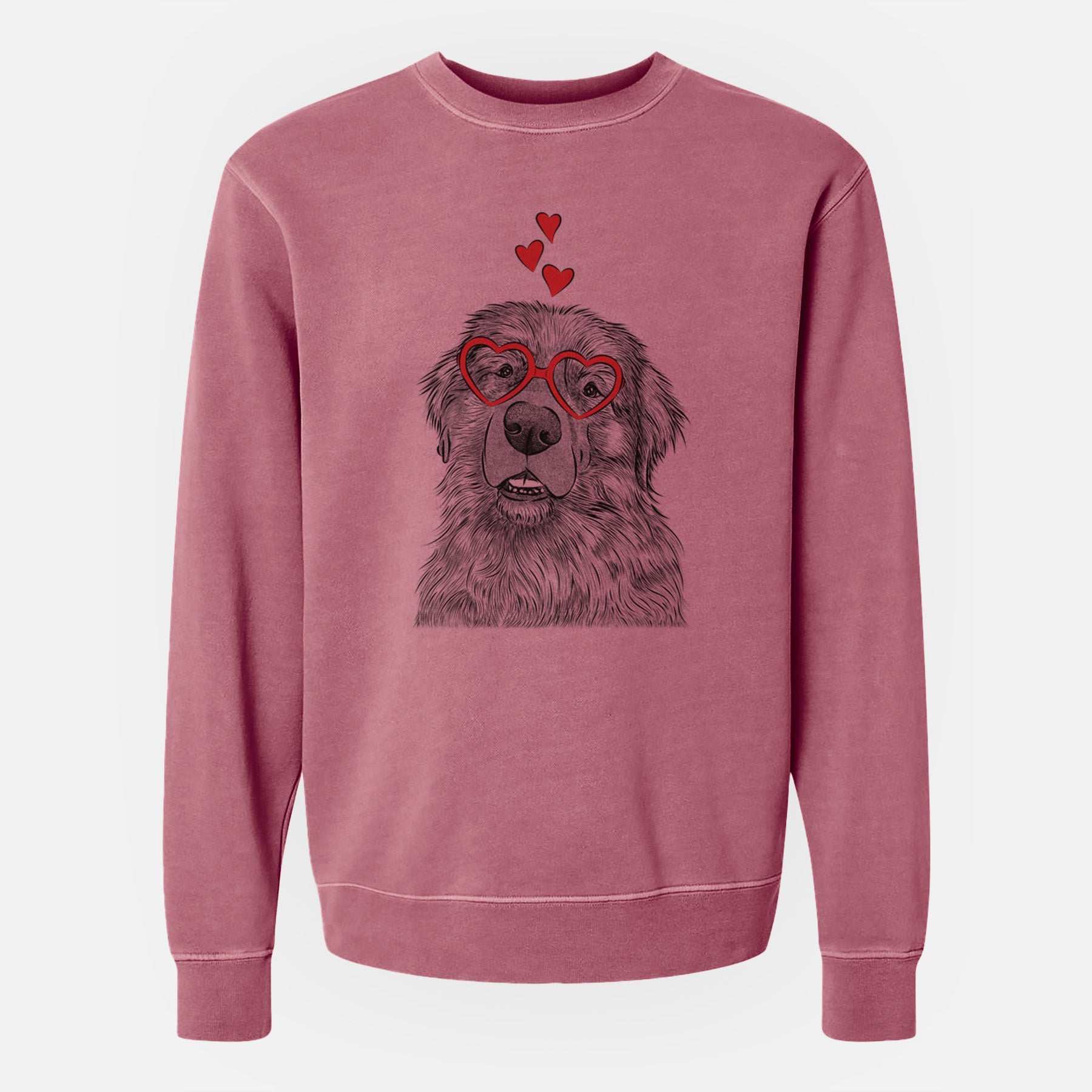 Valentine Ralph the Leonberger - Unisex Pigment Dyed Crew Sweatshirt