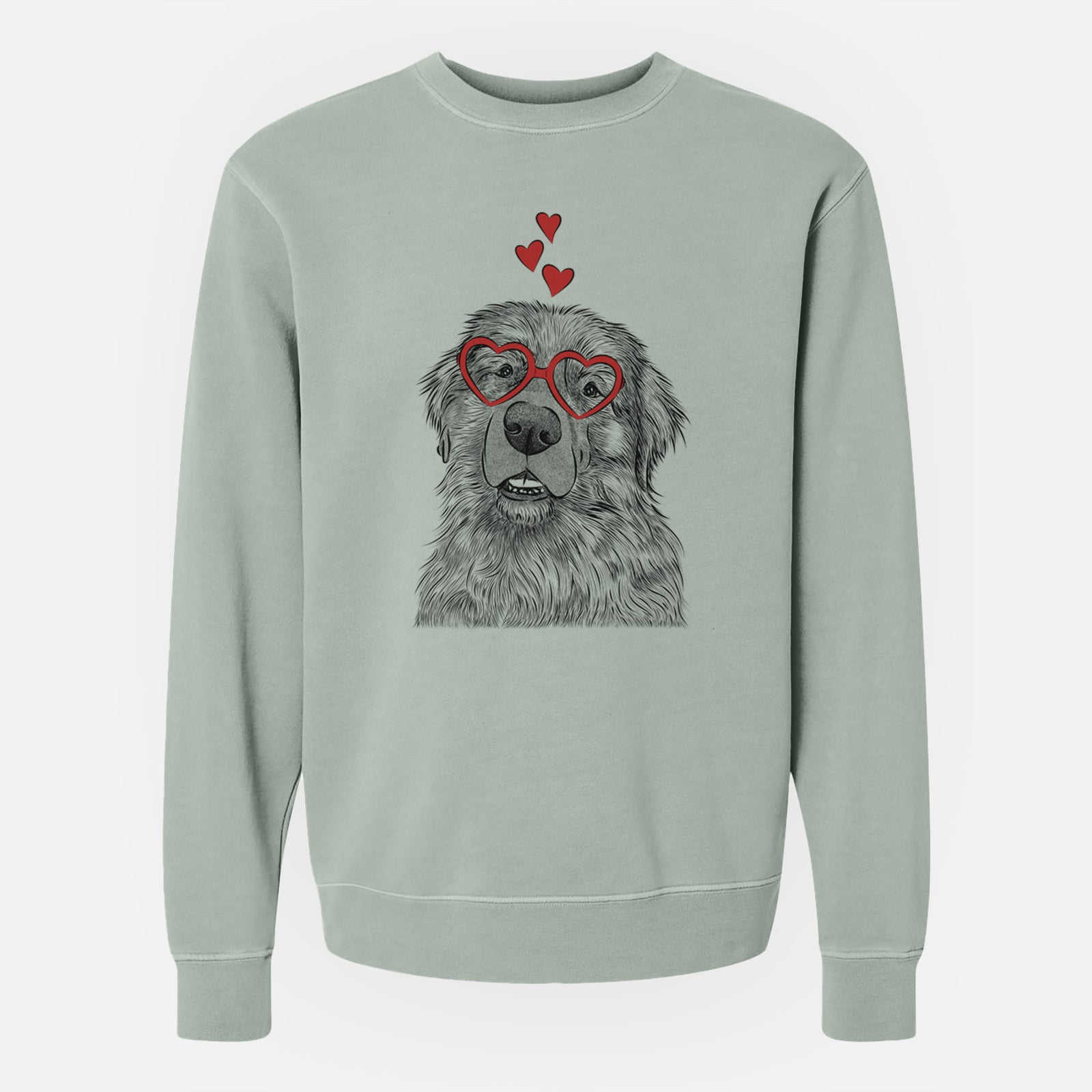 Valentine Ralph the Leonberger - Unisex Pigment Dyed Crew Sweatshirt
