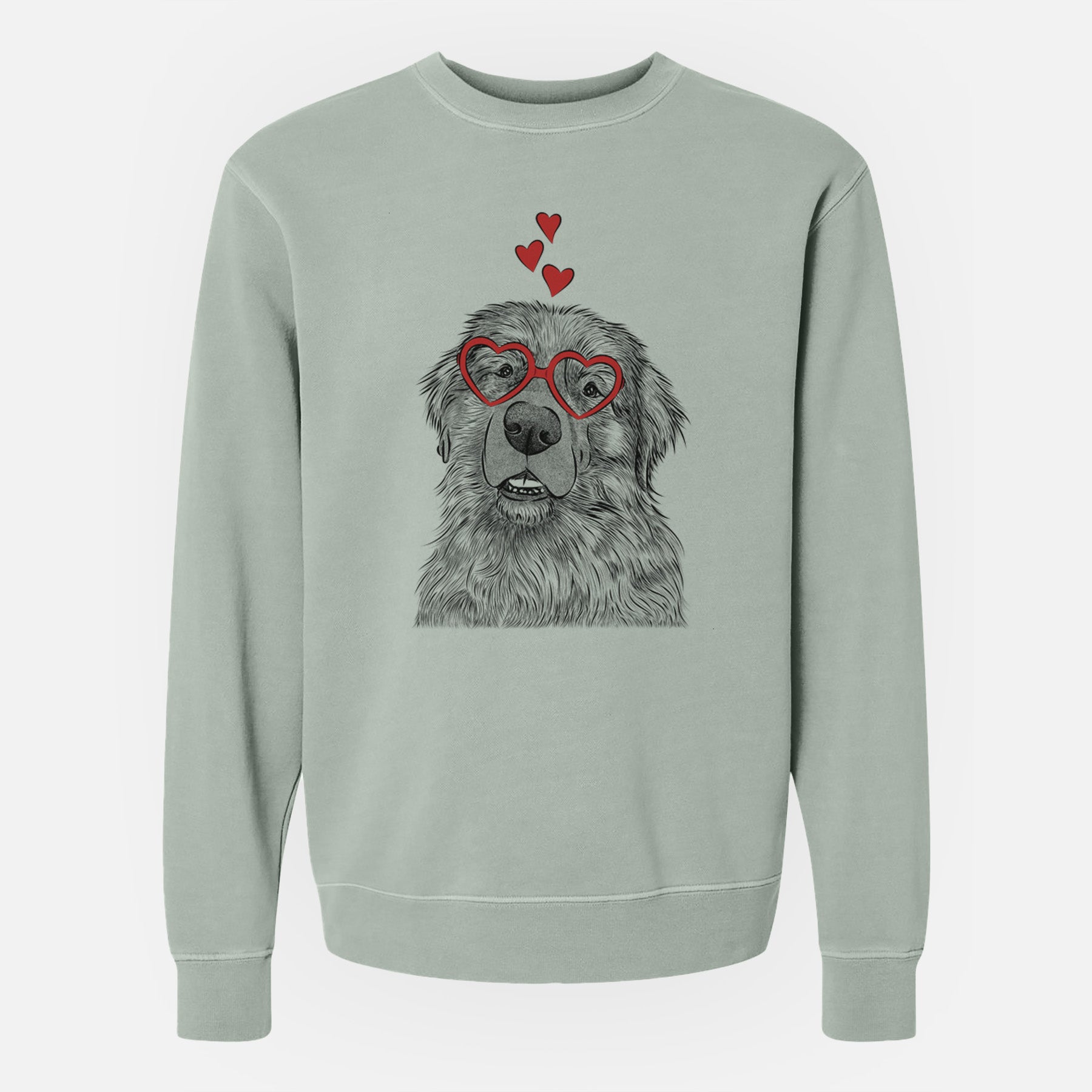 Valentine Ralph the Leonberger - Unisex Pigment Dyed Crew Sweatshirt