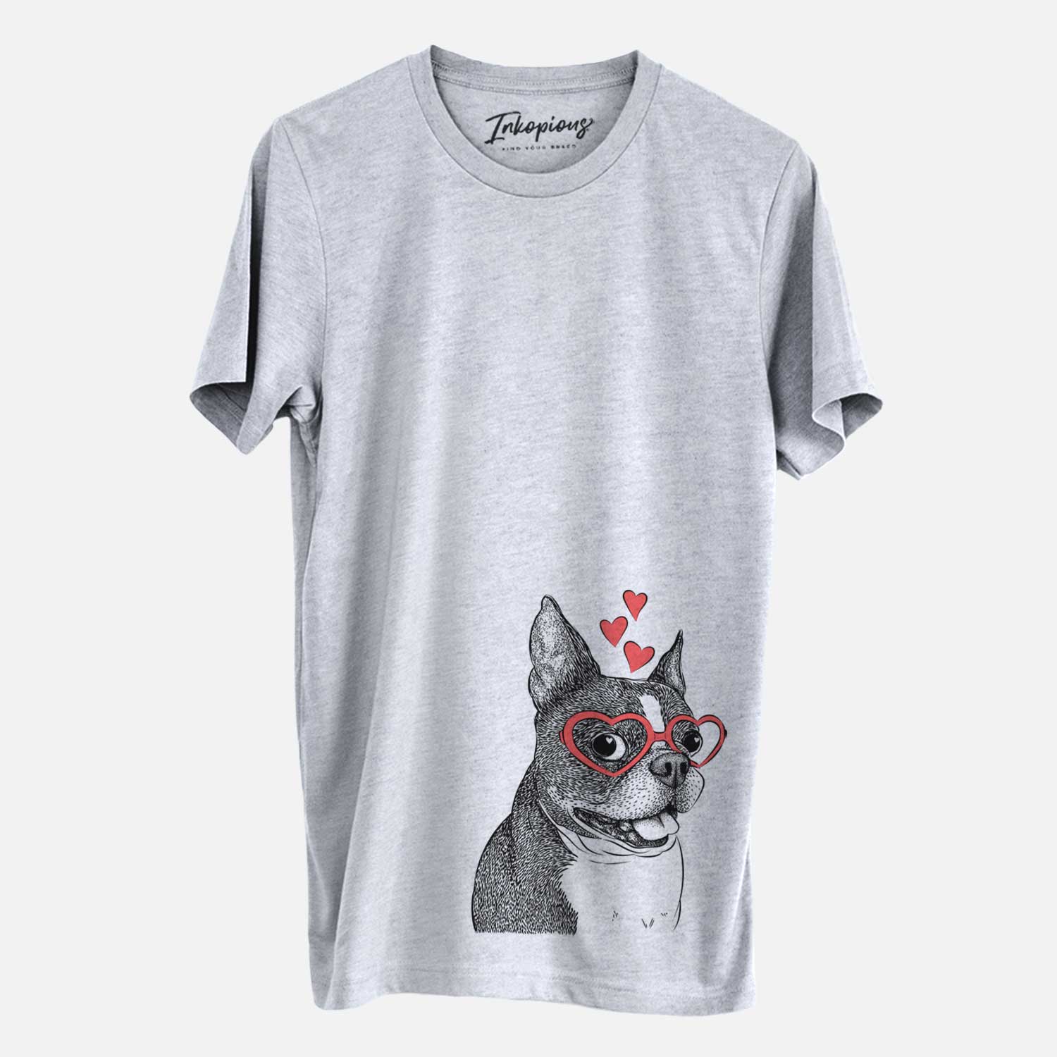 Valentine Ralphie the Boston Terrier - Unisex Crewneck