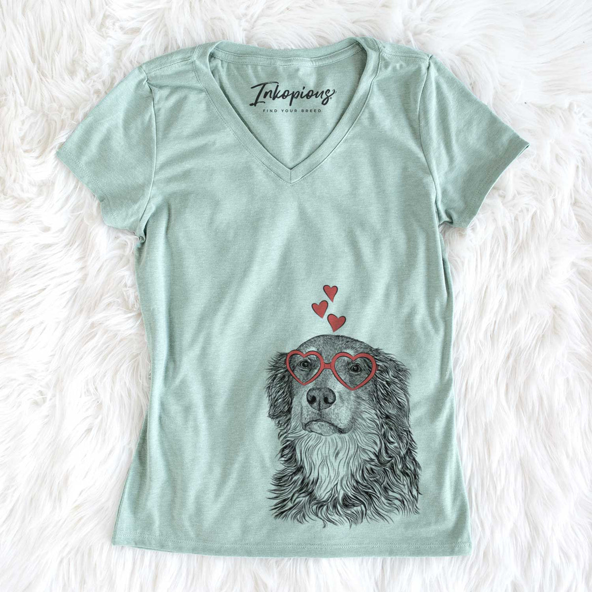 Valentine Ranger the Mixed Breed - Women&#39;s V-neck Shirt