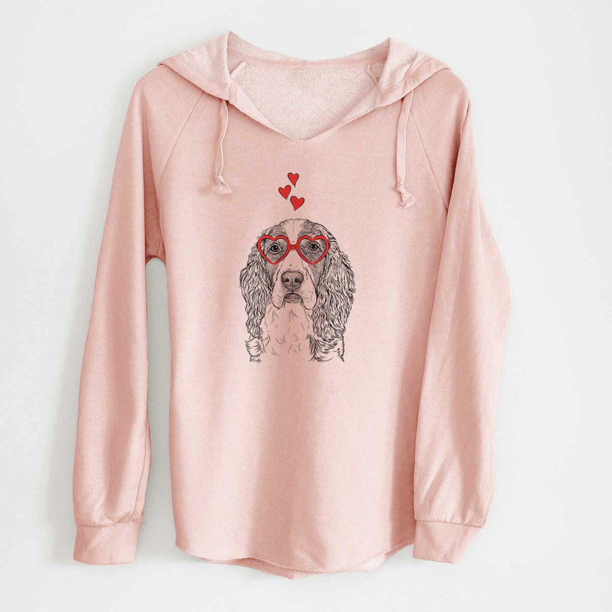Valentine Red the English Springer Spaniel - Cali Wave Hooded Sweatshirt
