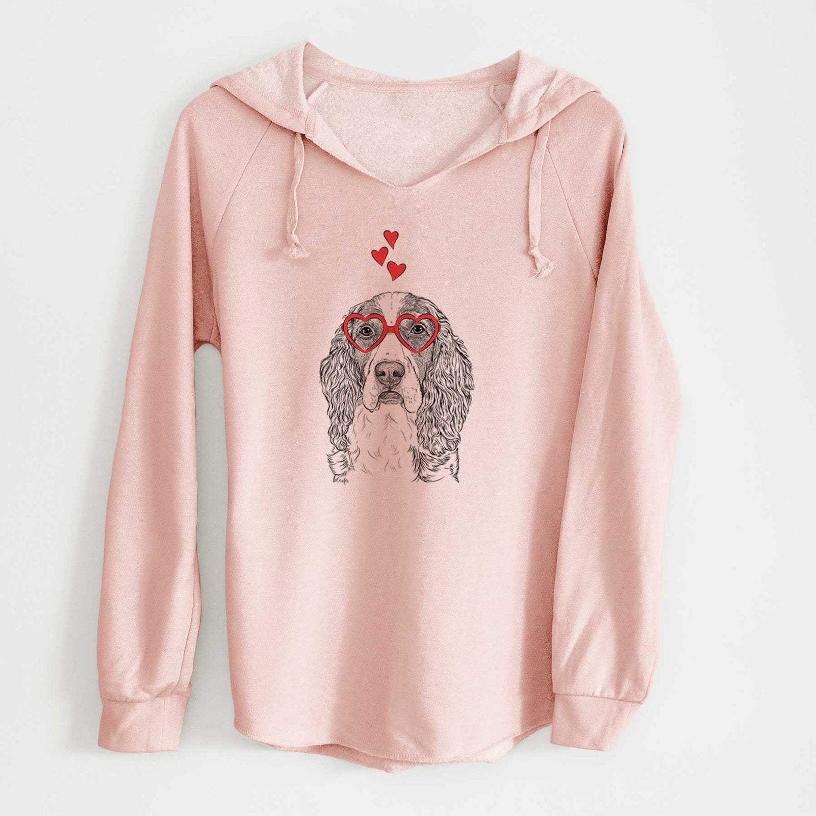 Valentine Red the English Springer Spaniel - Cali Wave Hooded Sweatshirt