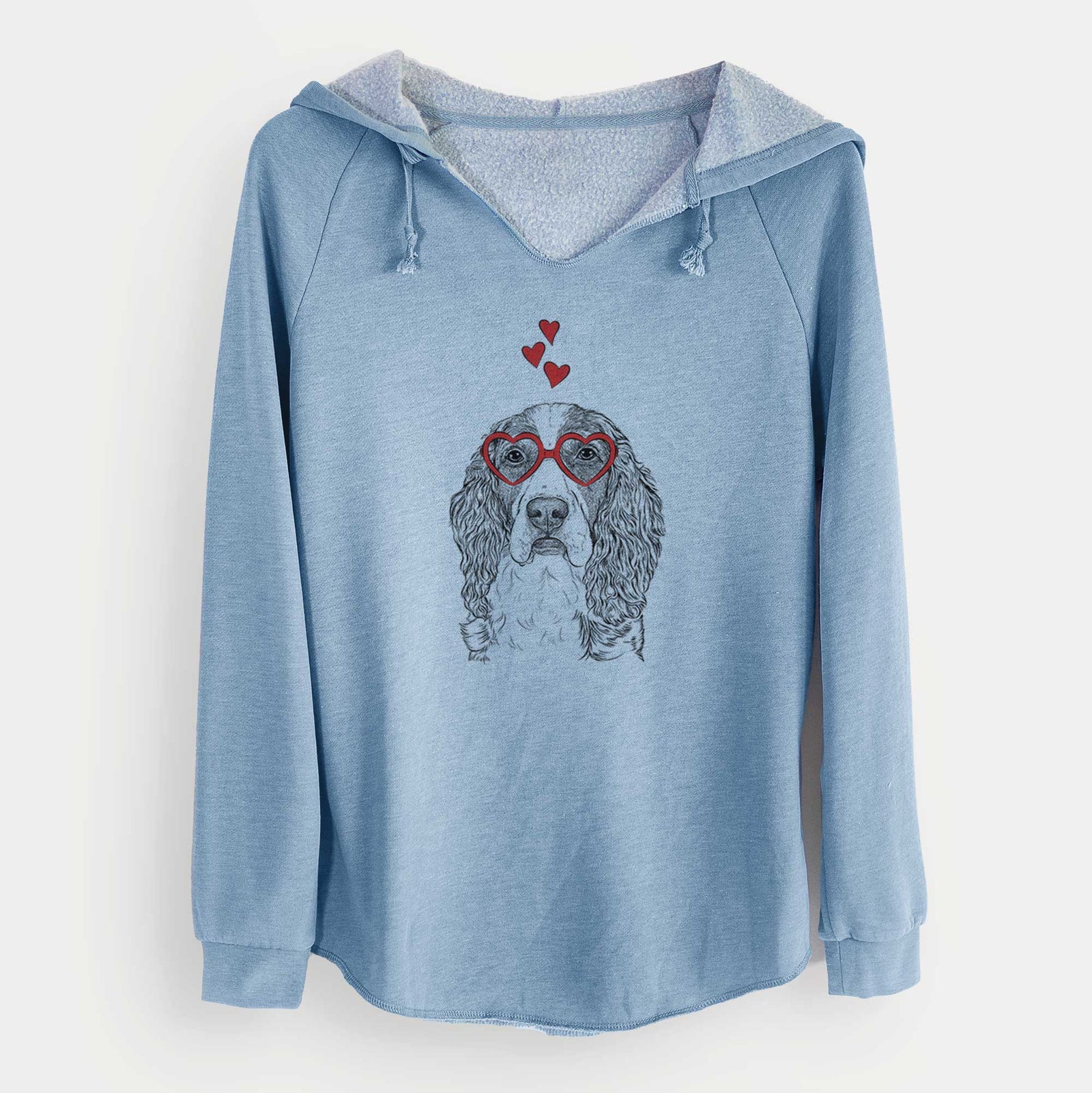 Valentine Red the English Springer Spaniel - Cali Wave Hooded Sweatshirt