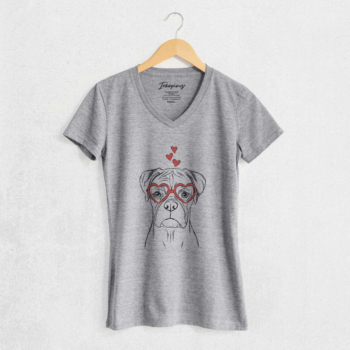 Valentine Reese the Boxer - Women's V-neck Shirt