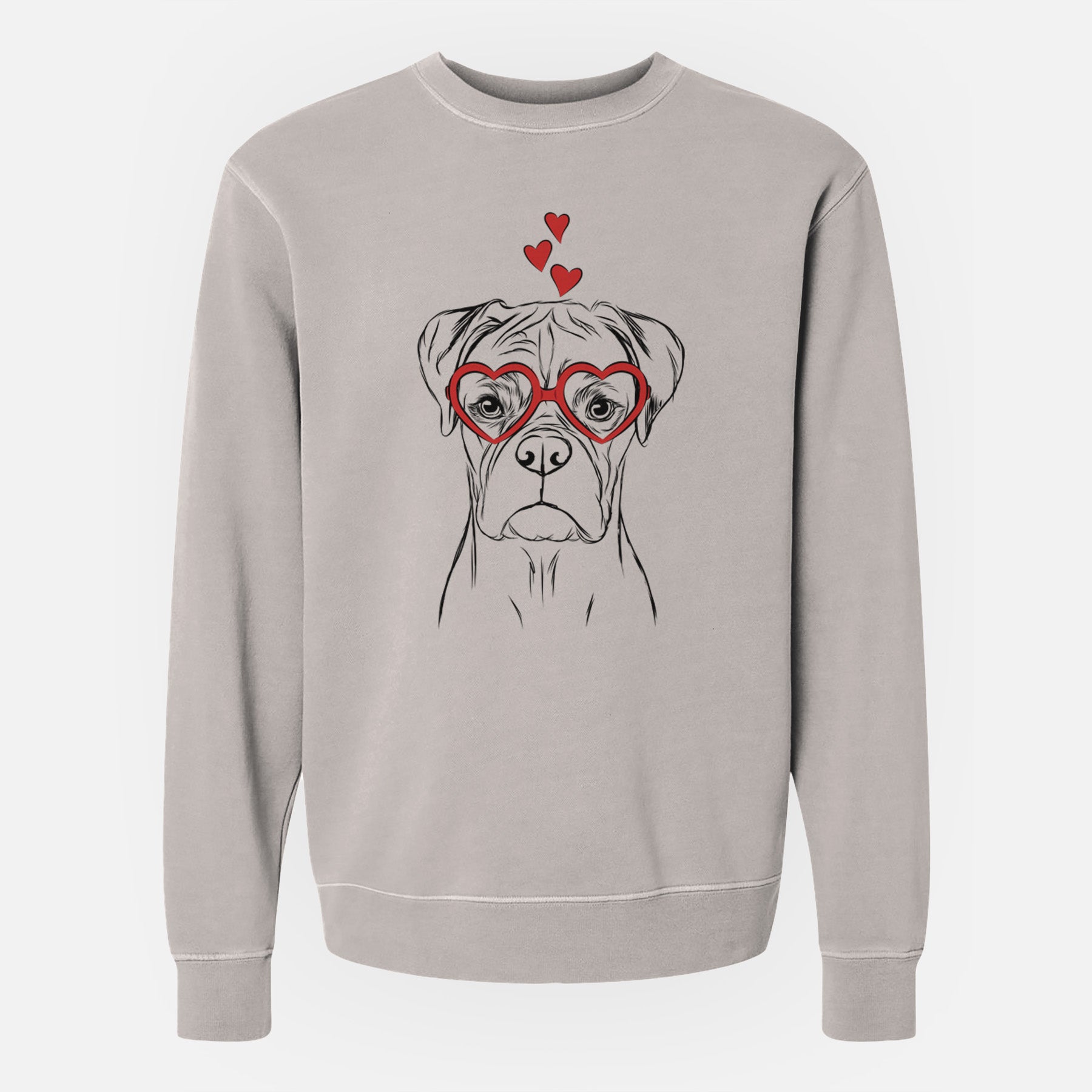 Valentine Reese the Boxer - Unisex Pigment Dyed Crew Sweatshirt