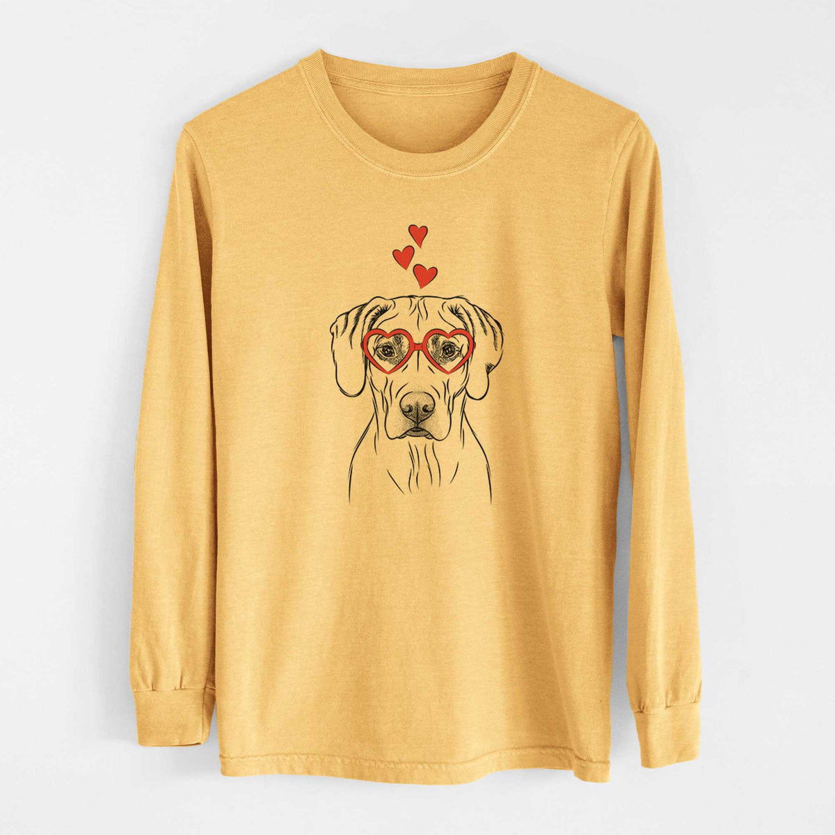 Valentine Reid the Rhodesian Ridgeback - Heavyweight 100% Cotton Long Sleeve