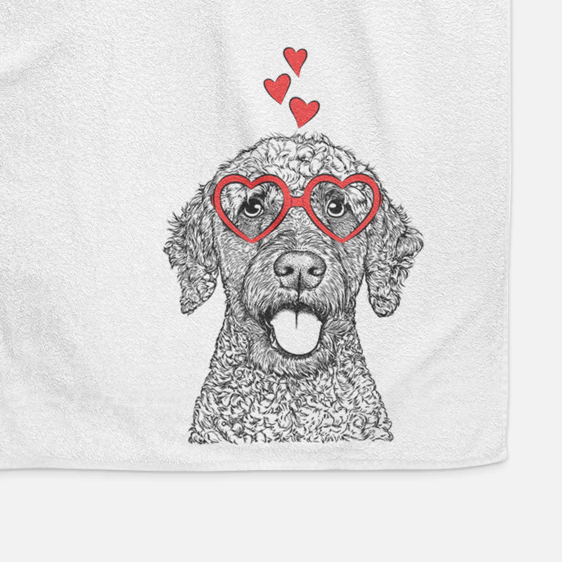 Reina the Spanish Water Dog Decorative Hand Towel