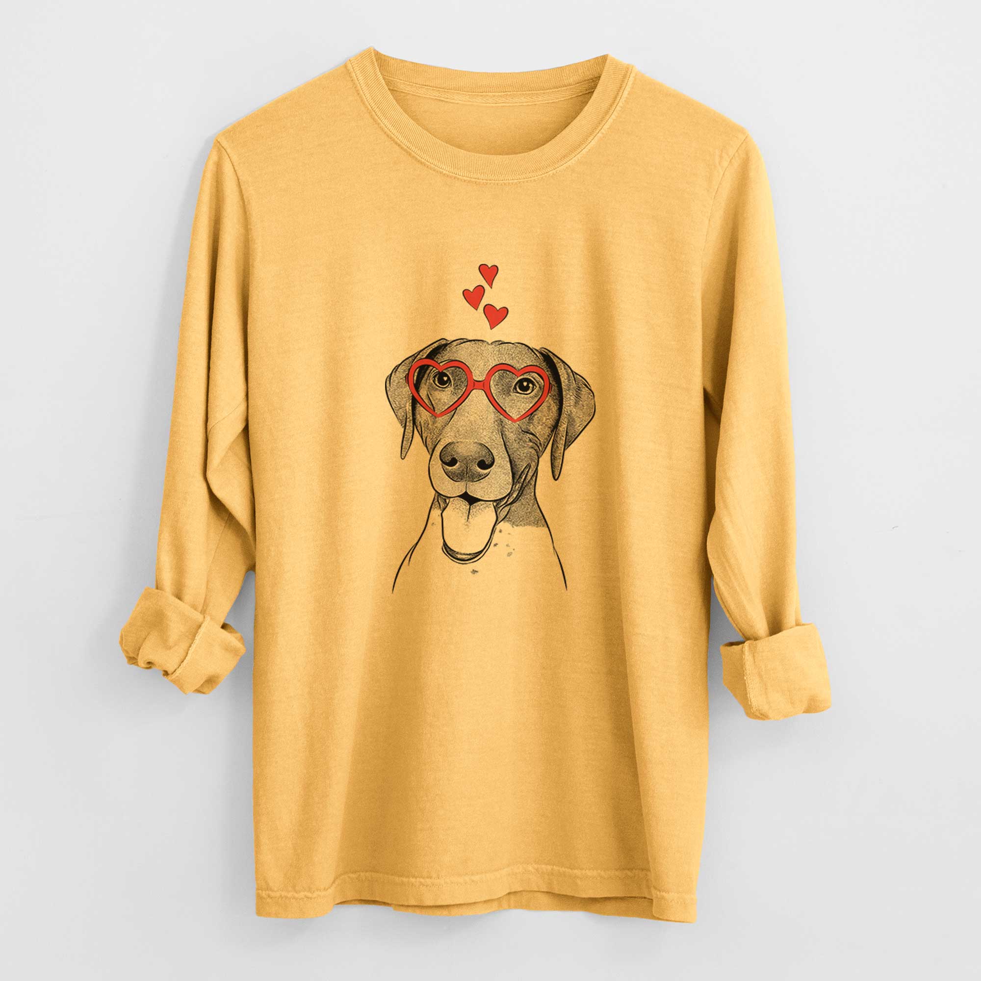 Valentine Remi the German Shorthaired Pointer - Heavyweight 100% Cotton Long Sleeve