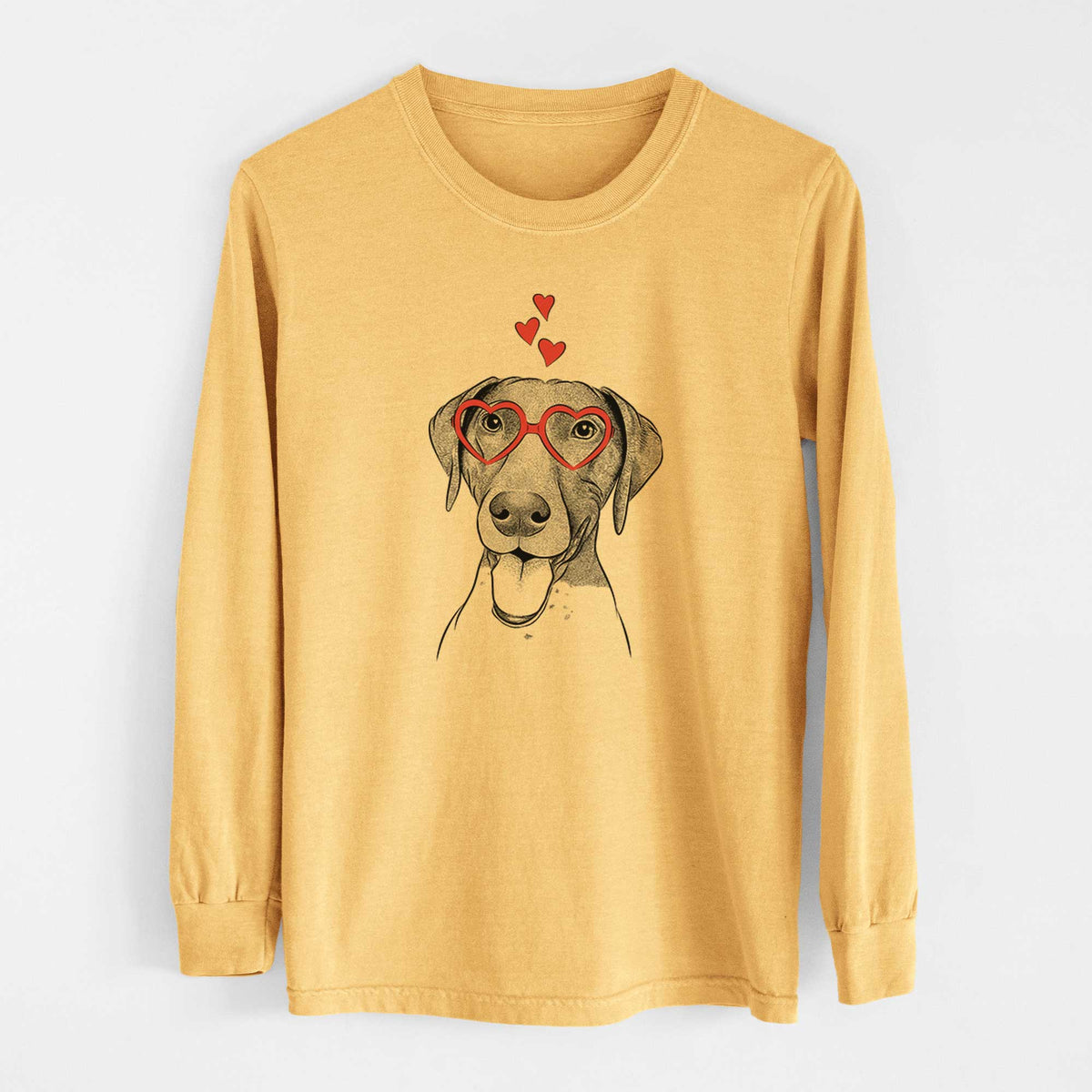 Valentine Remi the German Shorthaired Pointer - Heavyweight 100% Cotton Long Sleeve