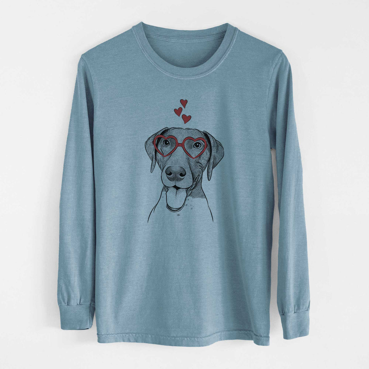 Valentine Remi the German Shorthaired Pointer - Heavyweight 100% Cotton Long Sleeve