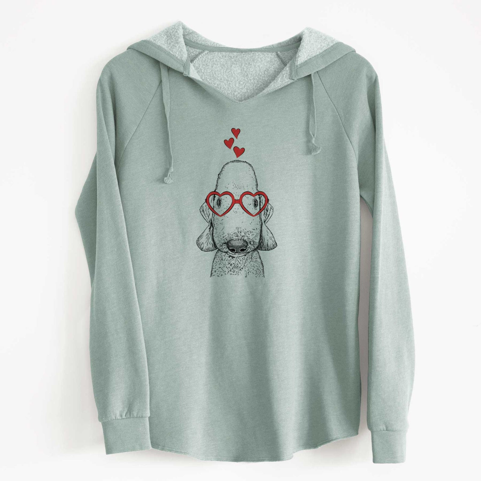 Valentine Remington the Bedlington Terrier - Cali Wave Hooded Sweatshirt