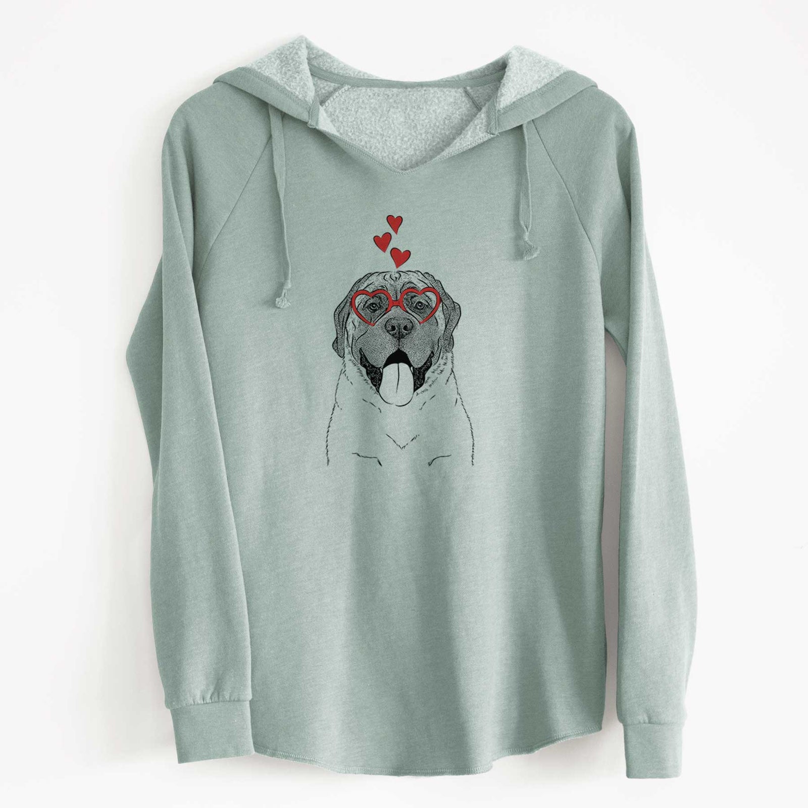 Valentine Remmie the English Mastiff - Cali Wave Hooded Sweatshirt