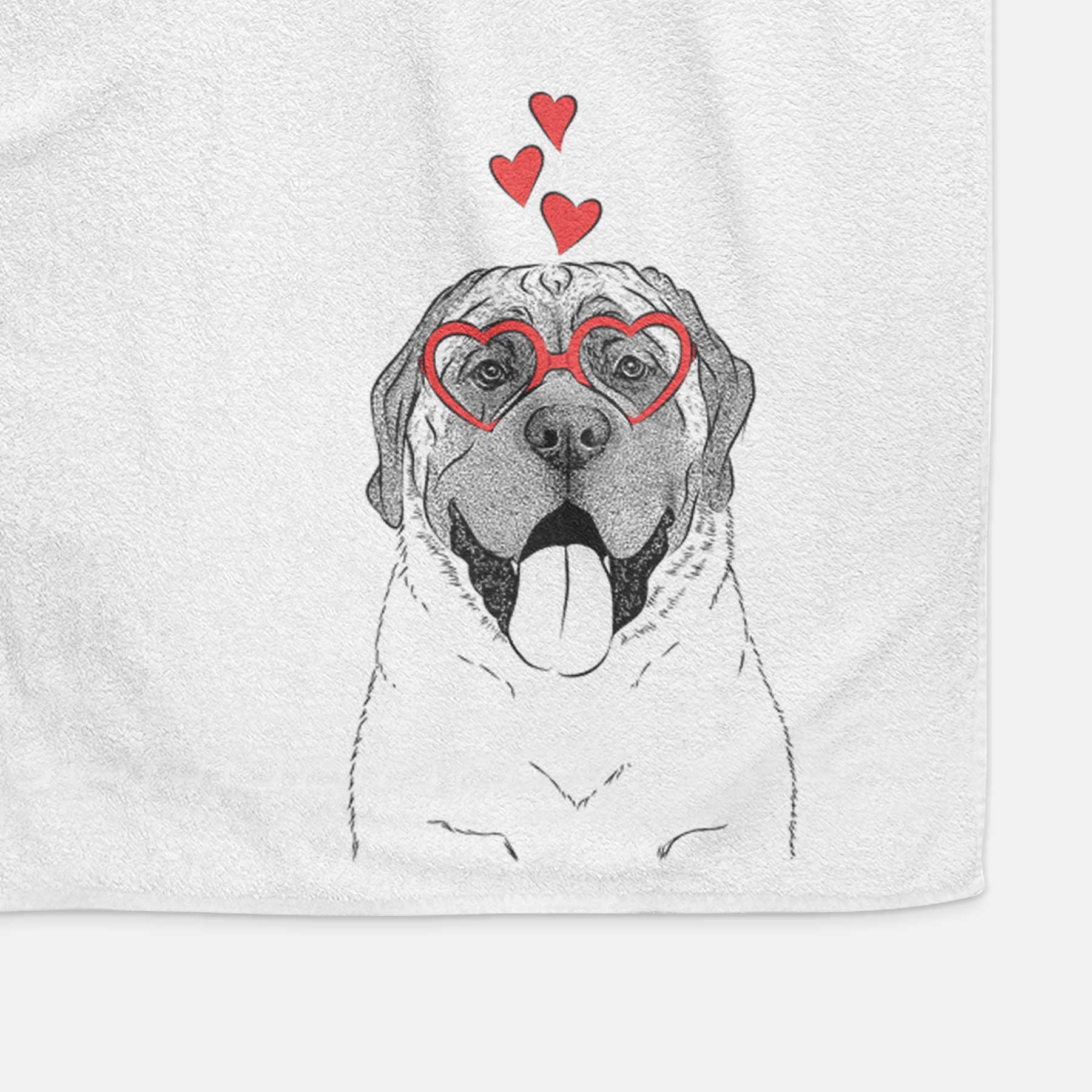 Remmie the English Mastiff Decorative Hand Towel