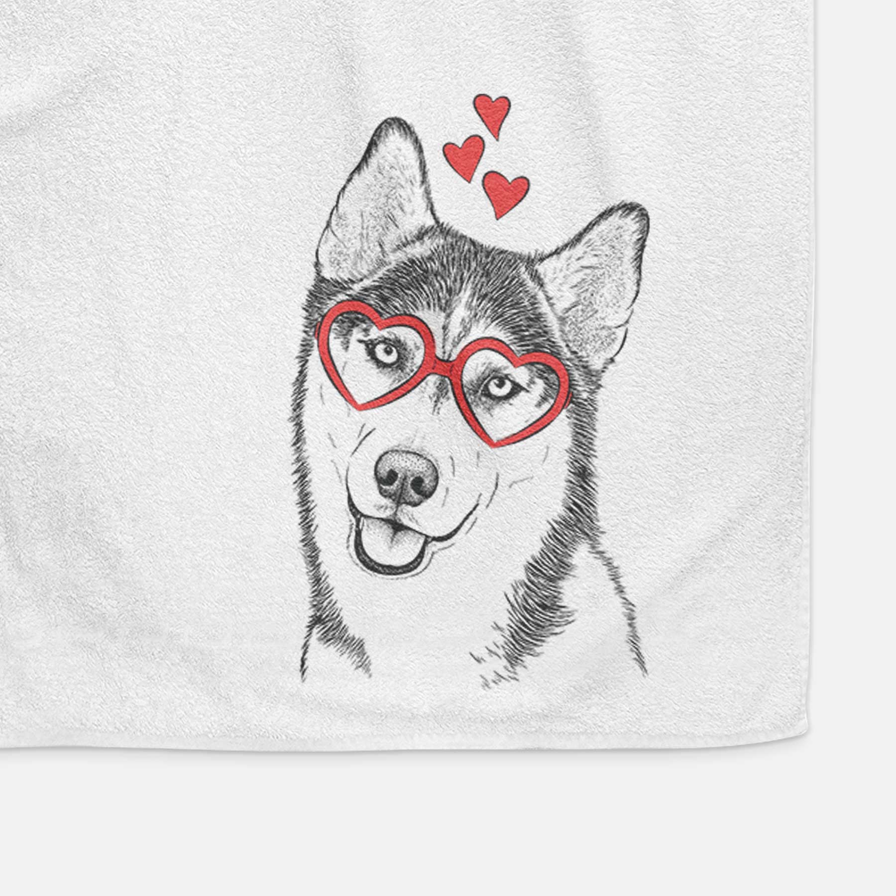 Remmie the Siberian Husky Decorative Hand Towel