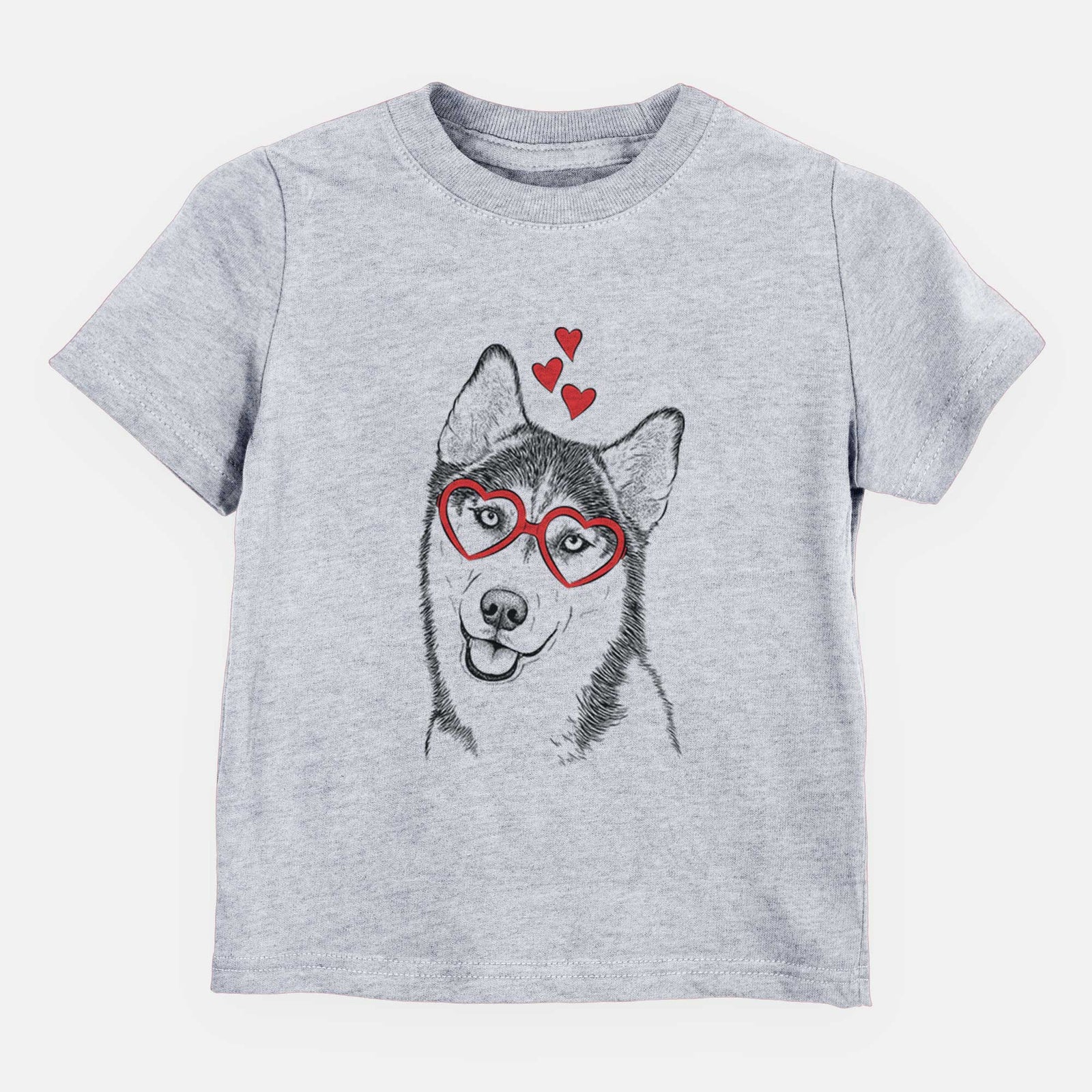 Valentine Remmie the Siberian Husky - Kids/Youth/Toddler Shirt