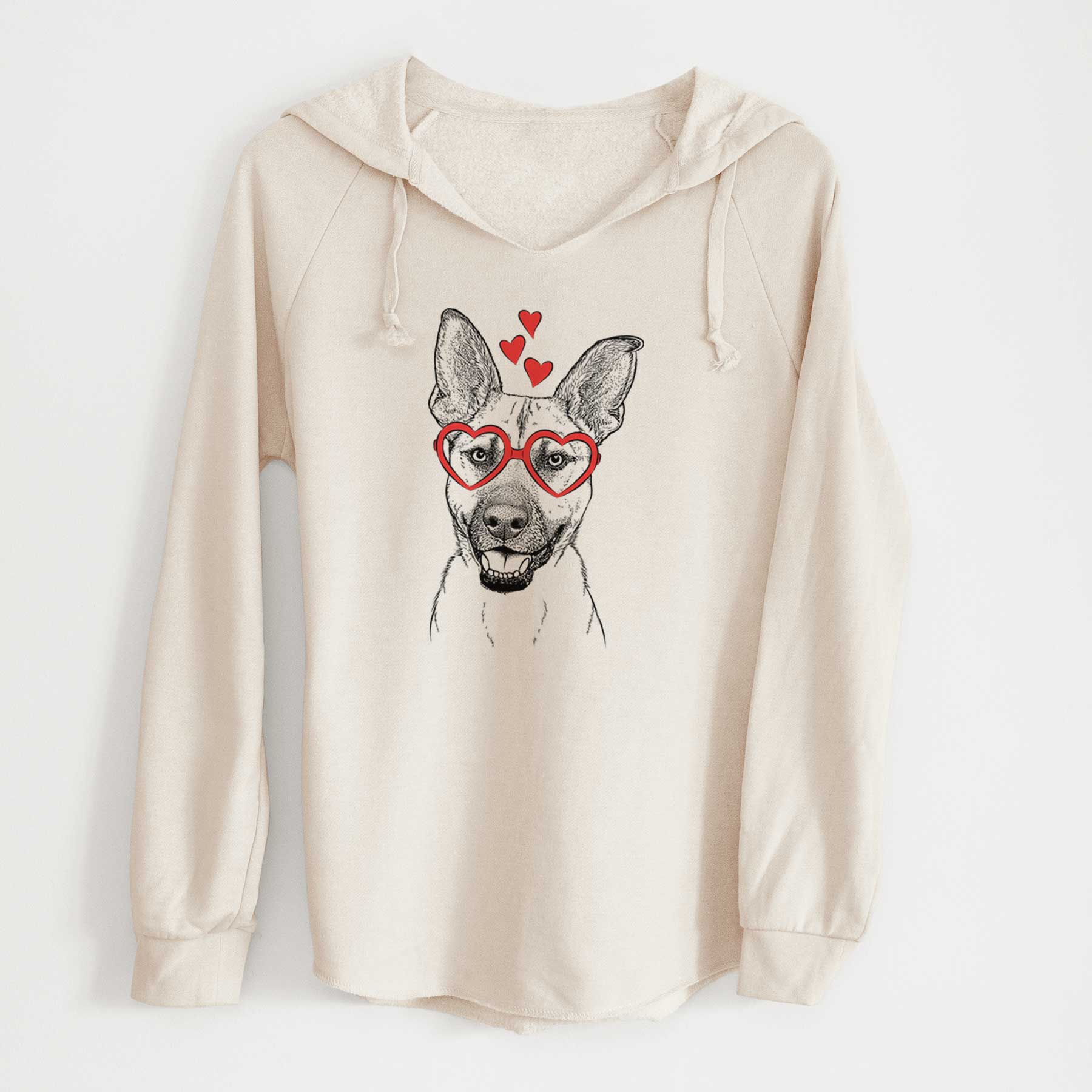 Valentine Remus the German Shepherd Mix - Cali Wave Hooded Sweatshirt