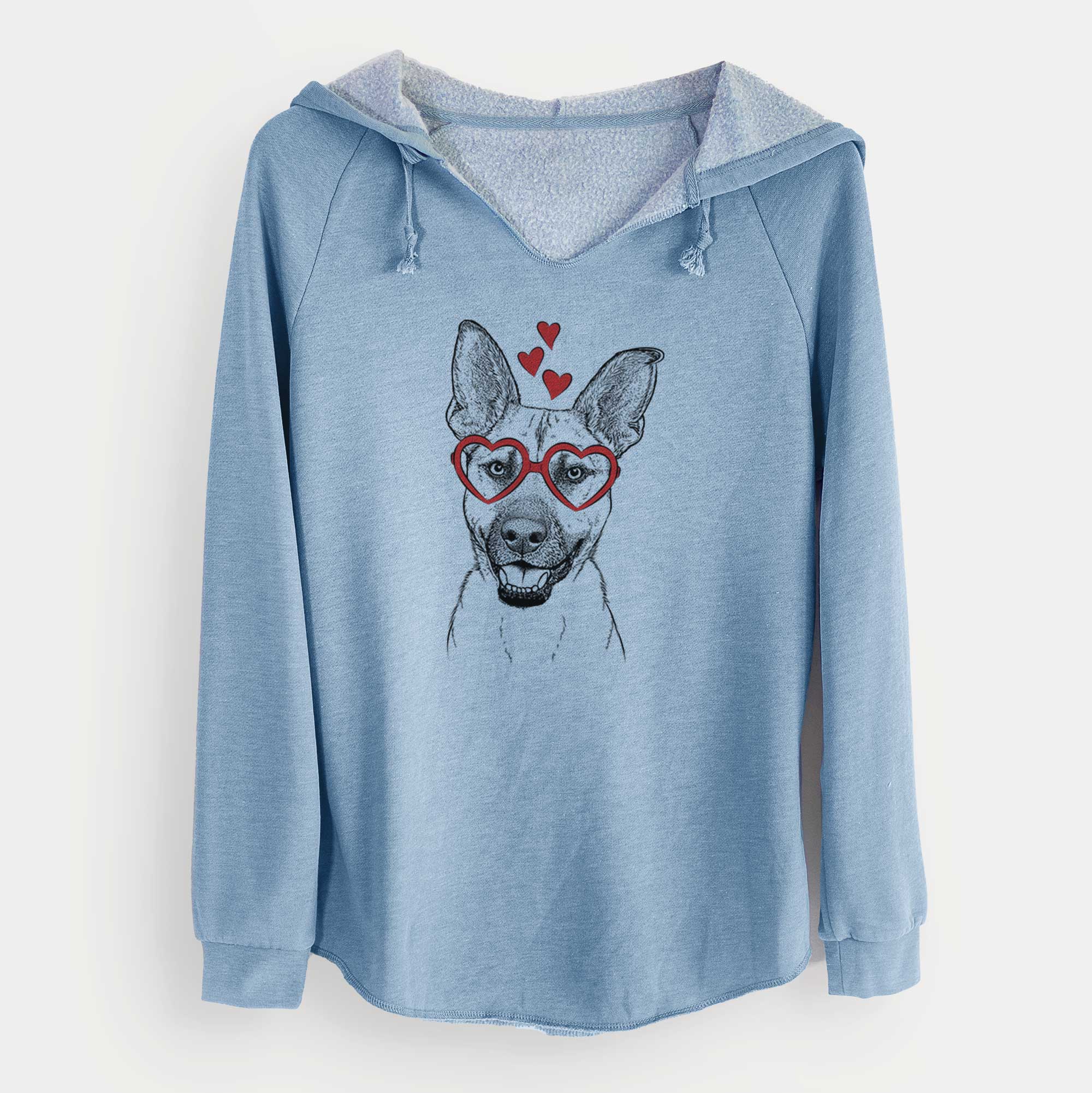 Valentine Remus the German Shepherd Mix - Cali Wave Hooded Sweatshirt