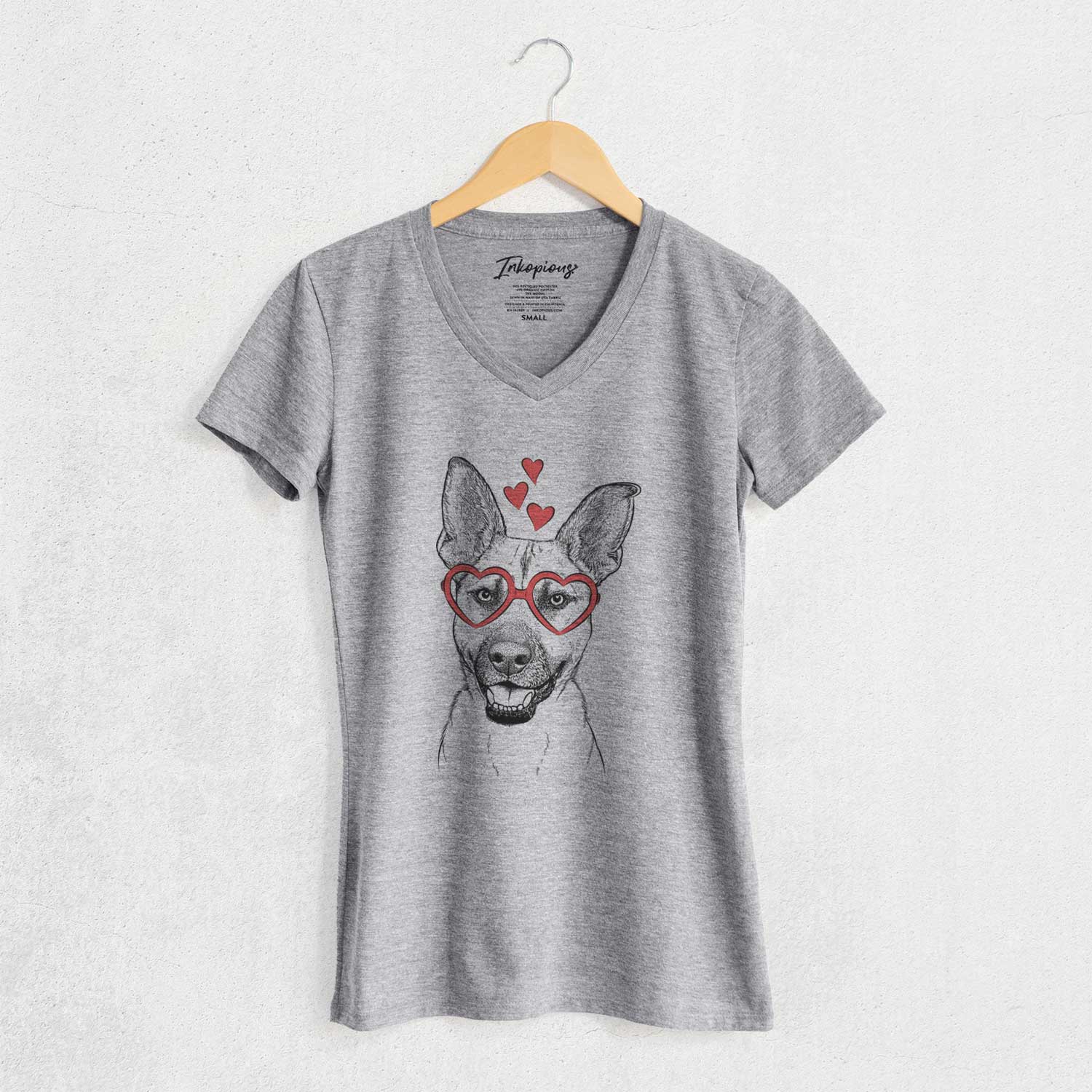 Valentine Remus the German Shepherd Mix - Women's V-neck Shirt