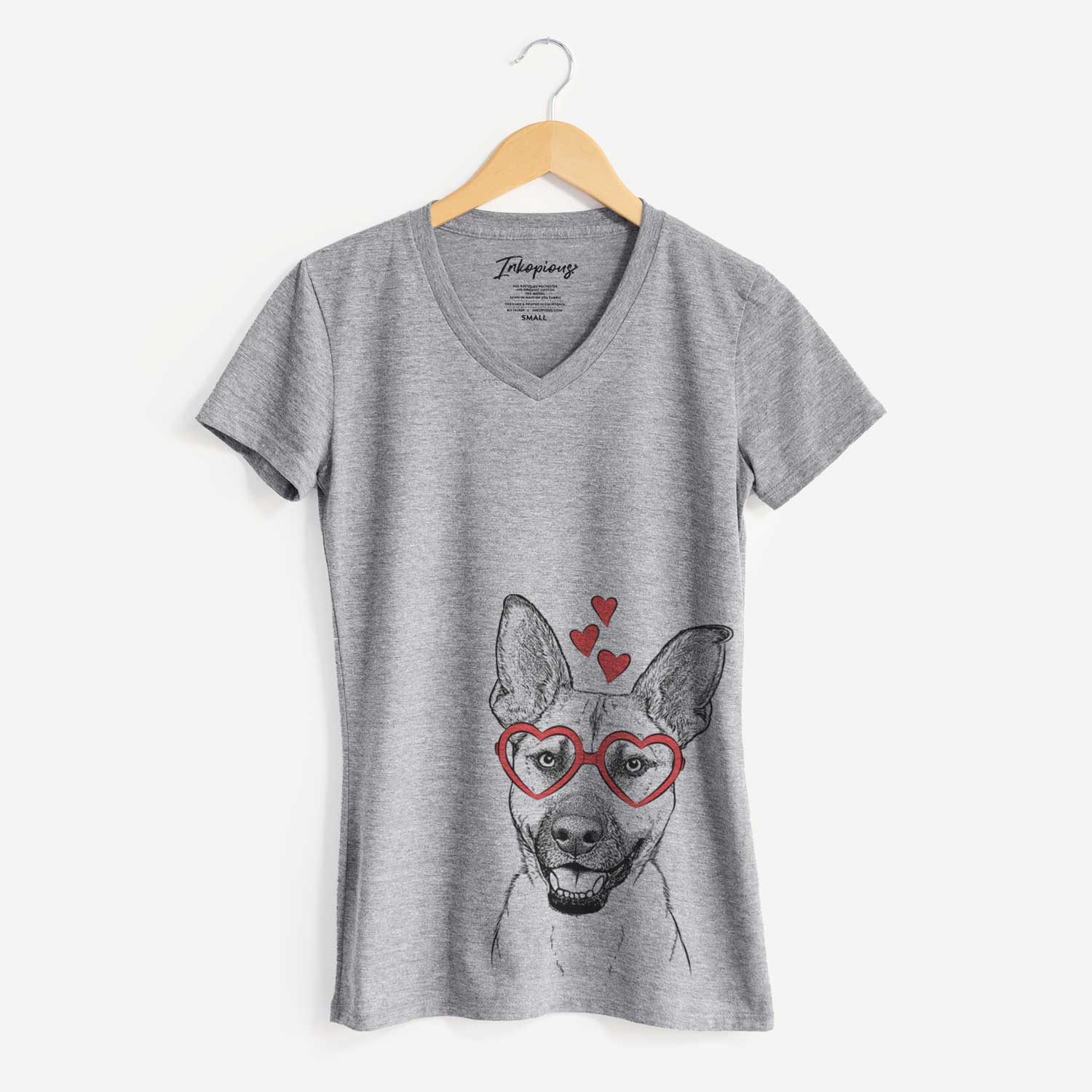 Valentine Remus the German Shepherd Mix - Women's V-neck Shirt