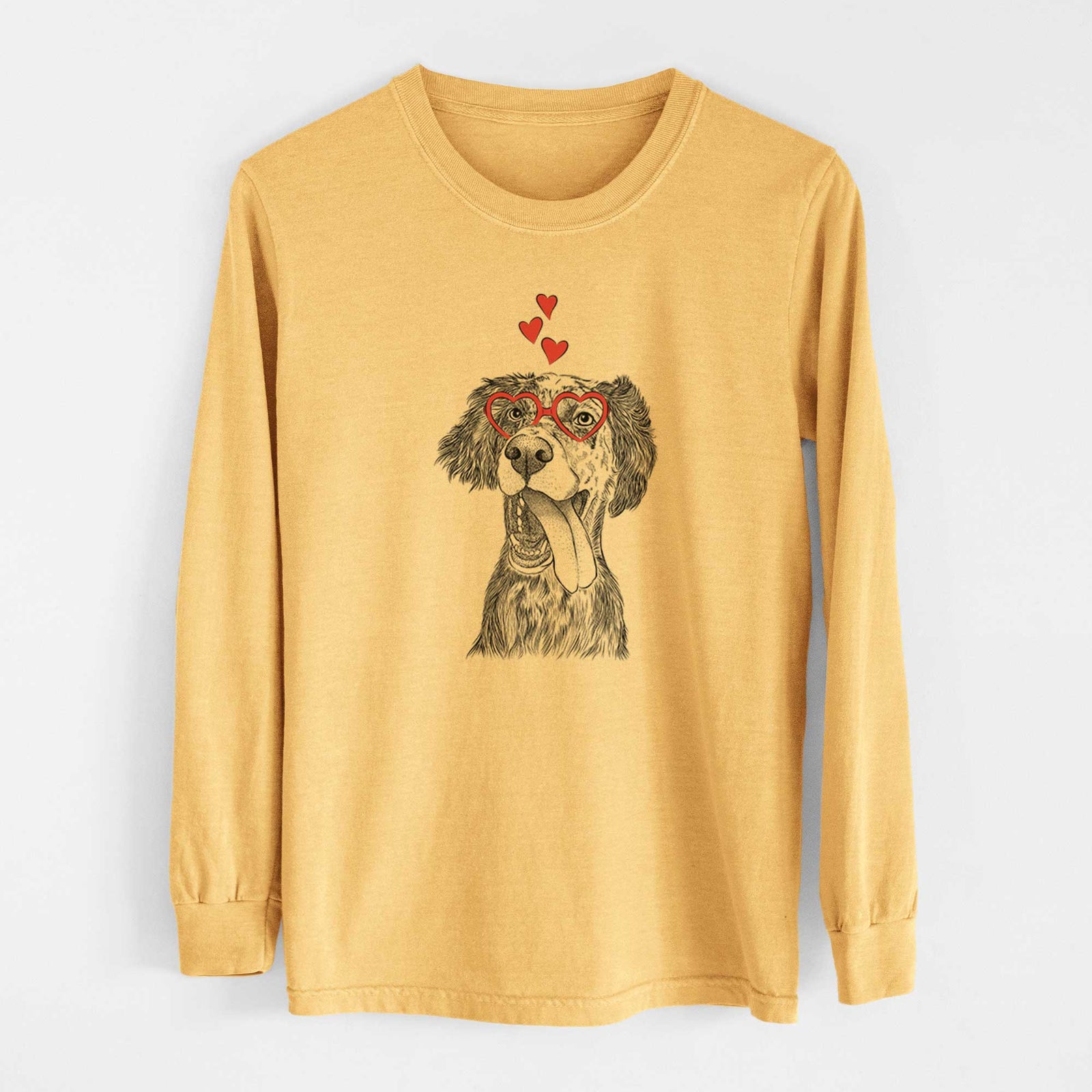 Valentine Renly the English Setter - Heavyweight 100% Cotton Long Sleeve