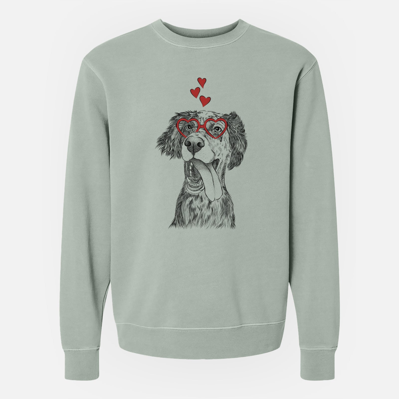 Valentine Renly the English Setter - Unisex Pigment Dyed Crew Sweatshirt