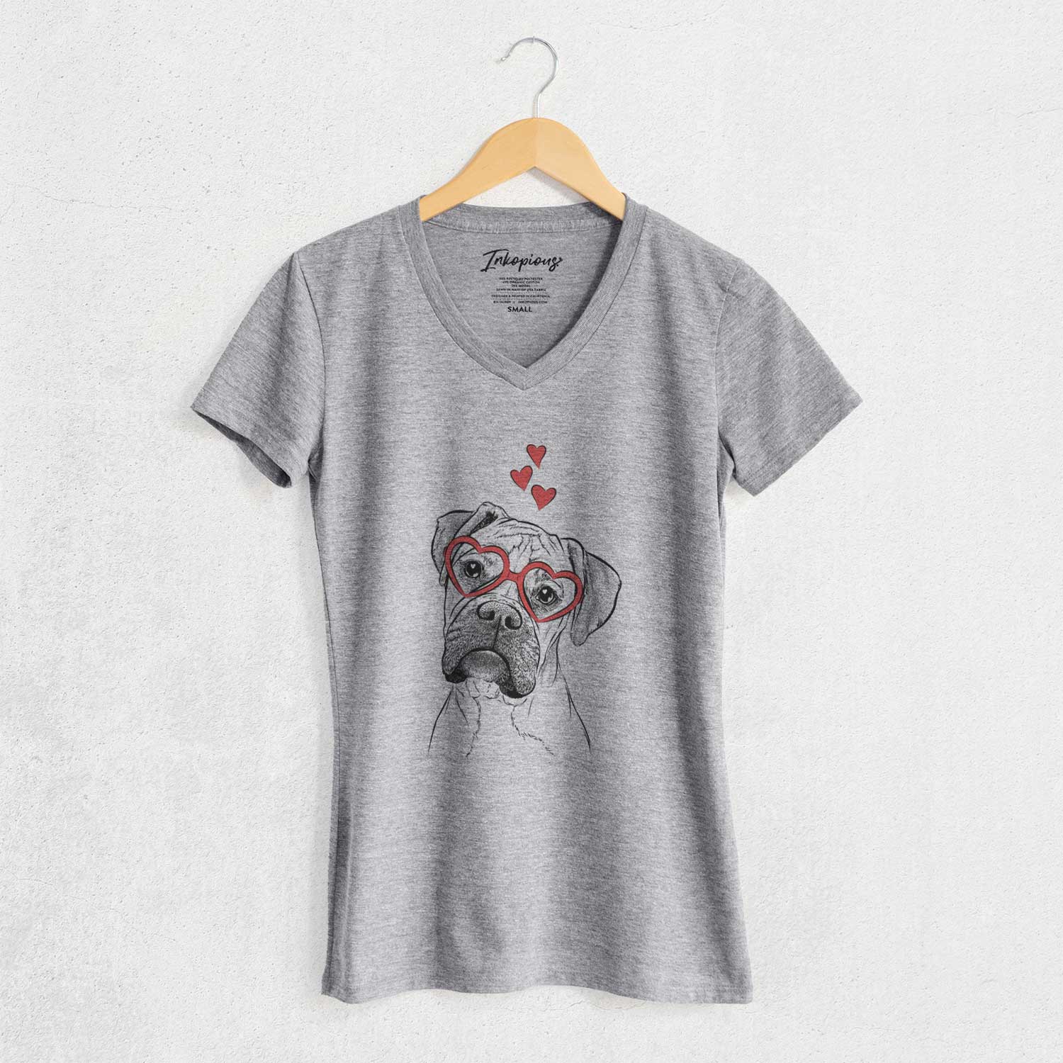 Valentine Reuby the Boxer - Women's V-neck Shirt